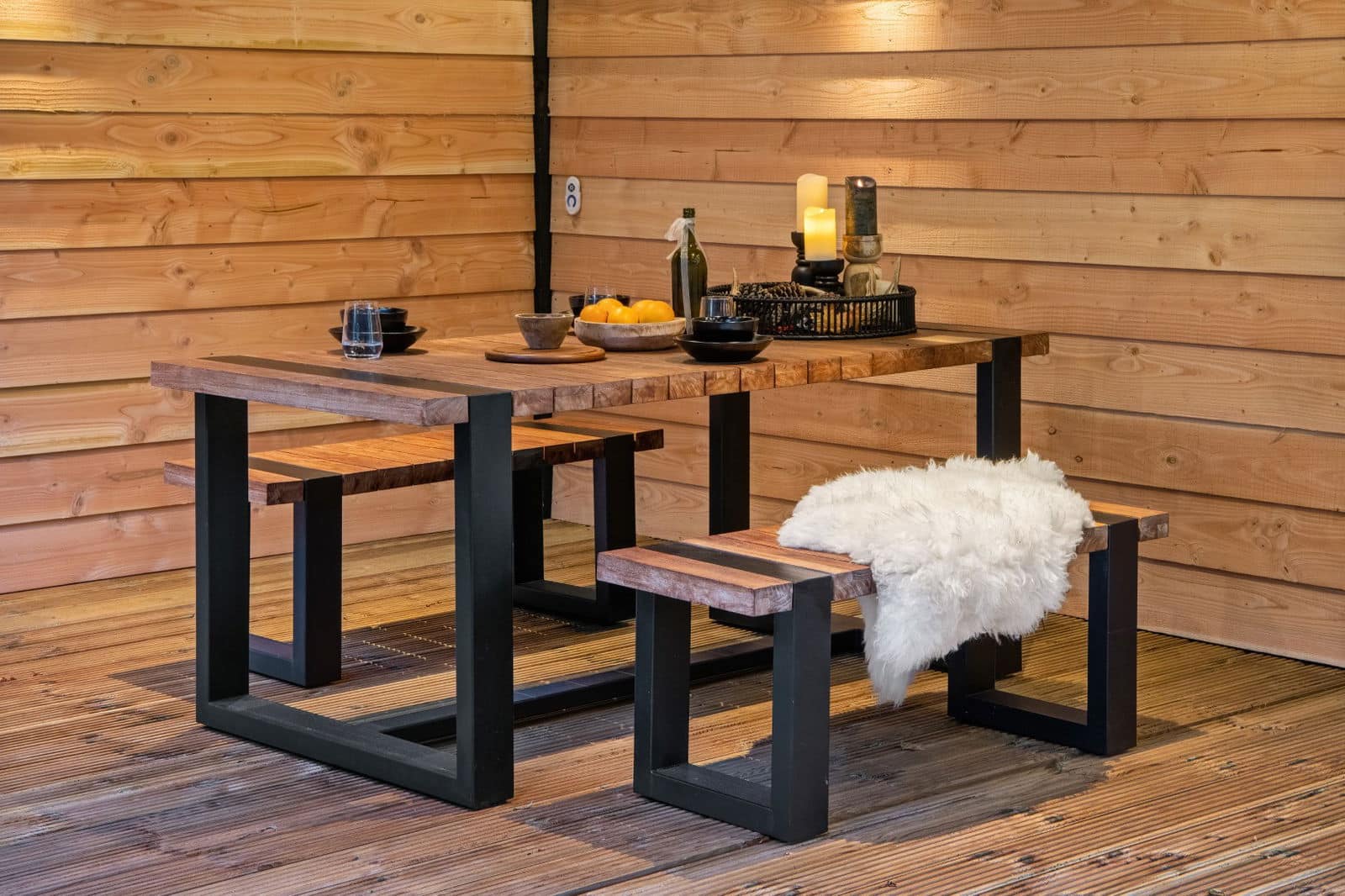 Teak dinnerset Wellington Tuindeco - Tuindeco