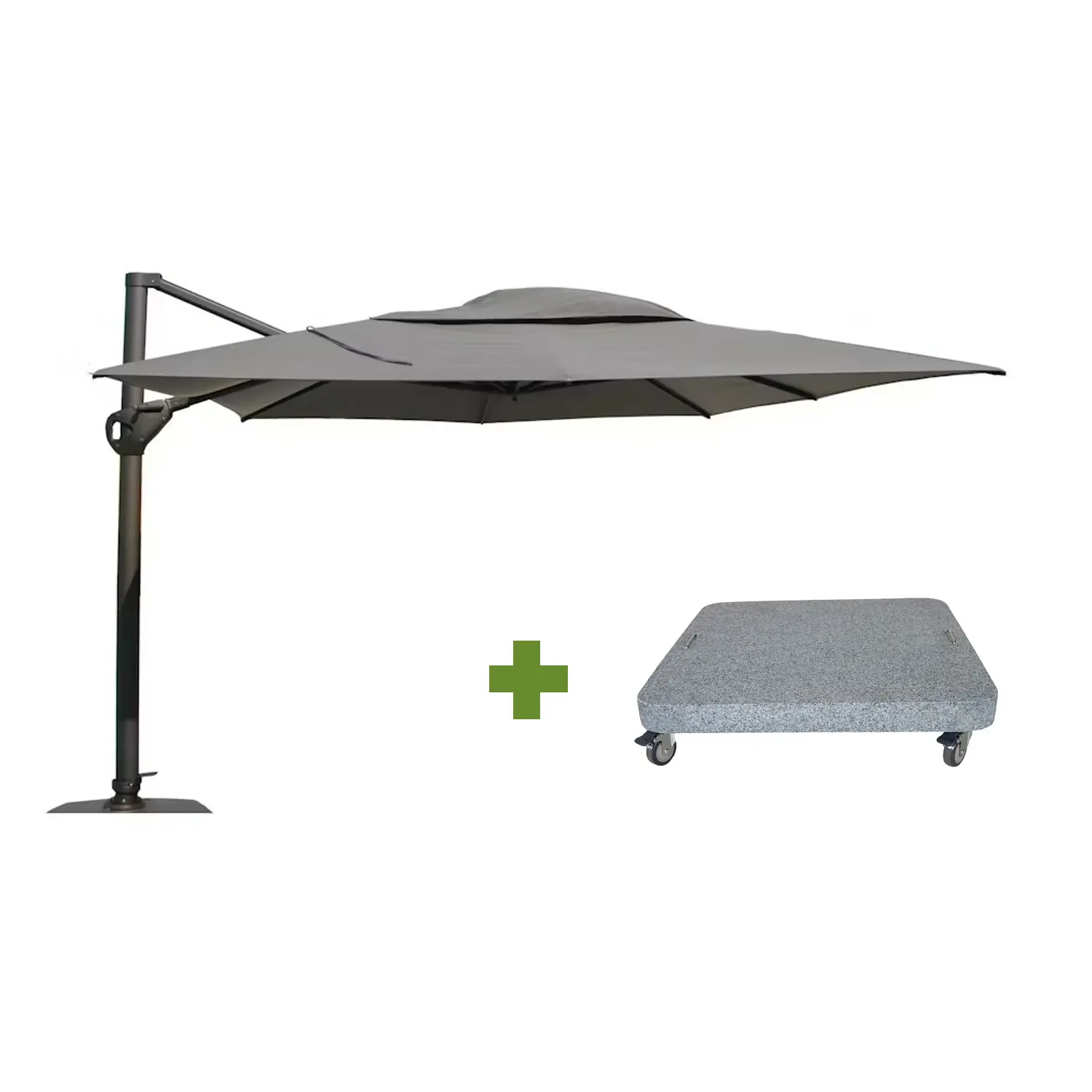4 Seasons Outdoor Hacienda Antraciet/Charcoal met Parasolvoet