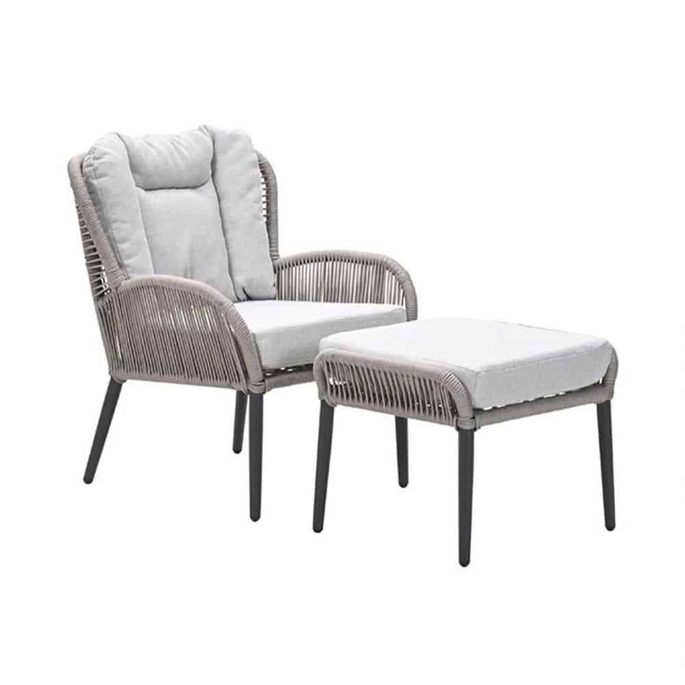 Andorra Fauteuil Voetenbank Valley Sand - Garden impressions