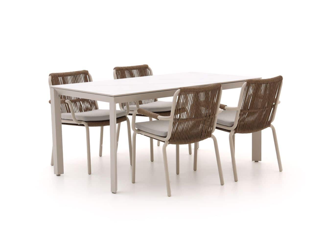 Bellagio Caronia/Sestino 160cm dining tuinset 5-delig stapelbaar - Laagste prijsgarantie!