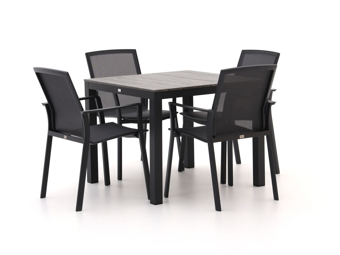 Bellagio Dranera/Fidenza 90cm dining tuinset 5-delig stapelbaar - Laagste prijsgarantie!