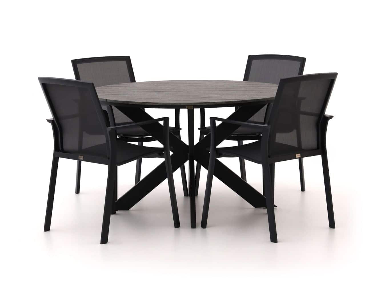 Bellagio Dranera/Fidenza ø126cm dining tuinset 5-delig stapelbaar - Laagste prijsgarantie!