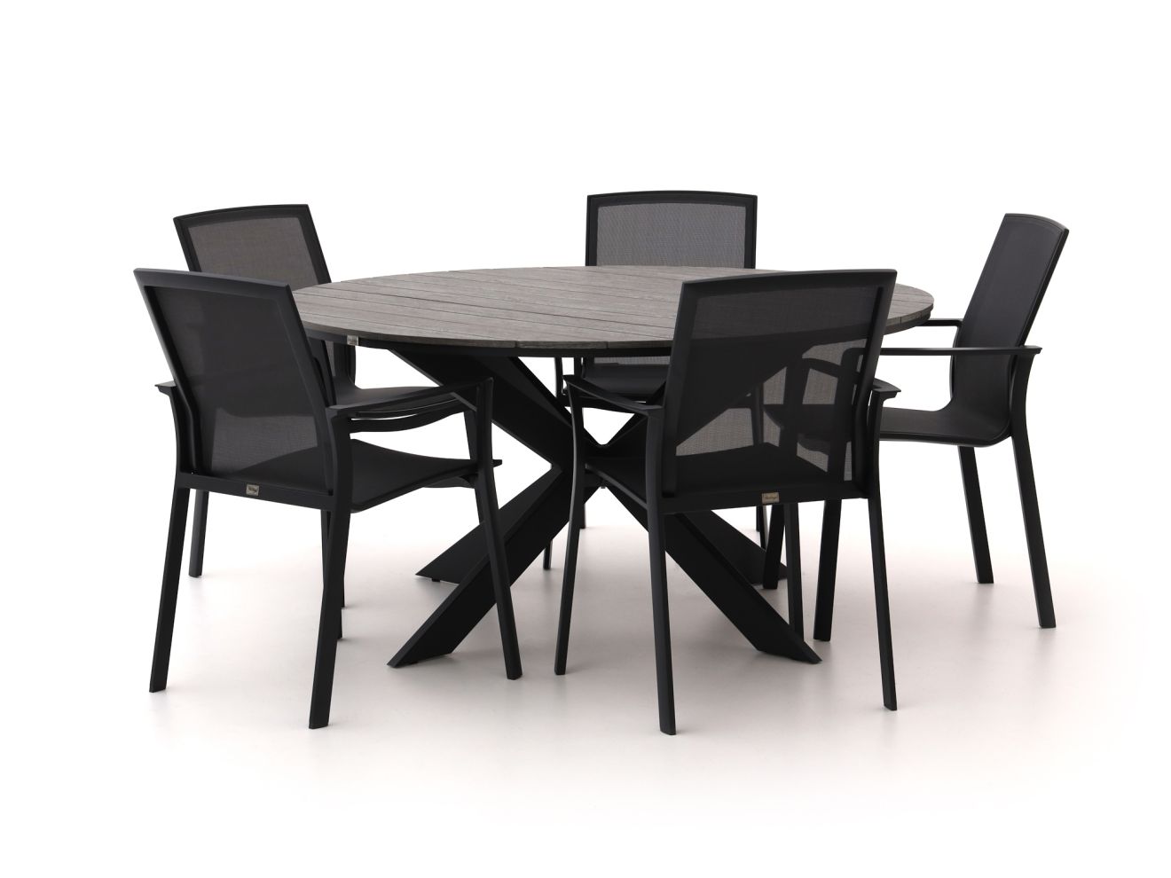 Bellagio Dranera/Fidenza ø149cm dining tuinset 6-delig stapelbaar - Laagste prijsgarantie!