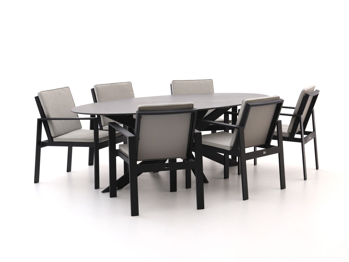 Bellagio Vezzano/Furato ellips 240cm dining tuinset 7-delig - Laagste prijsgarantie!