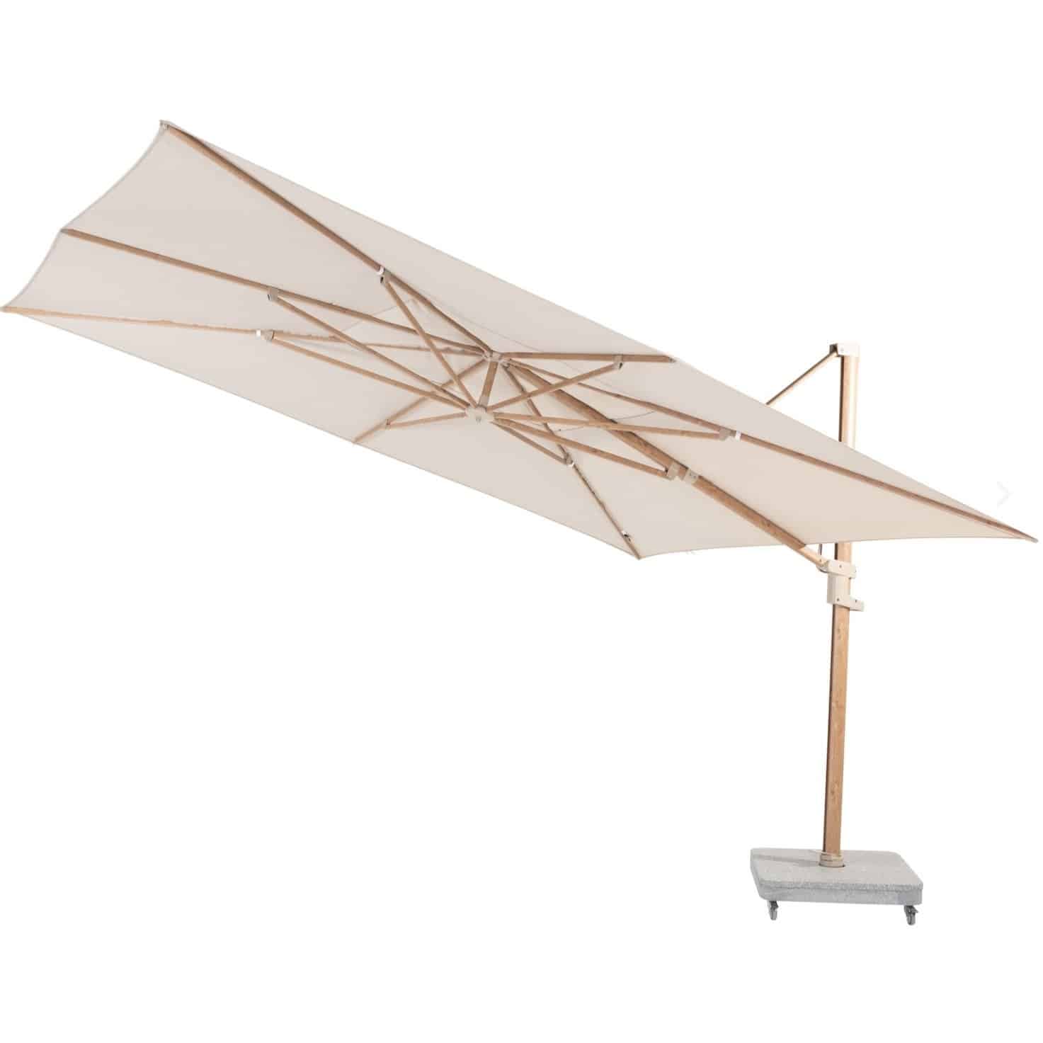 Finca zweefparasol 400x300 cm houtlook frame sand 4 Seasons Outdoor