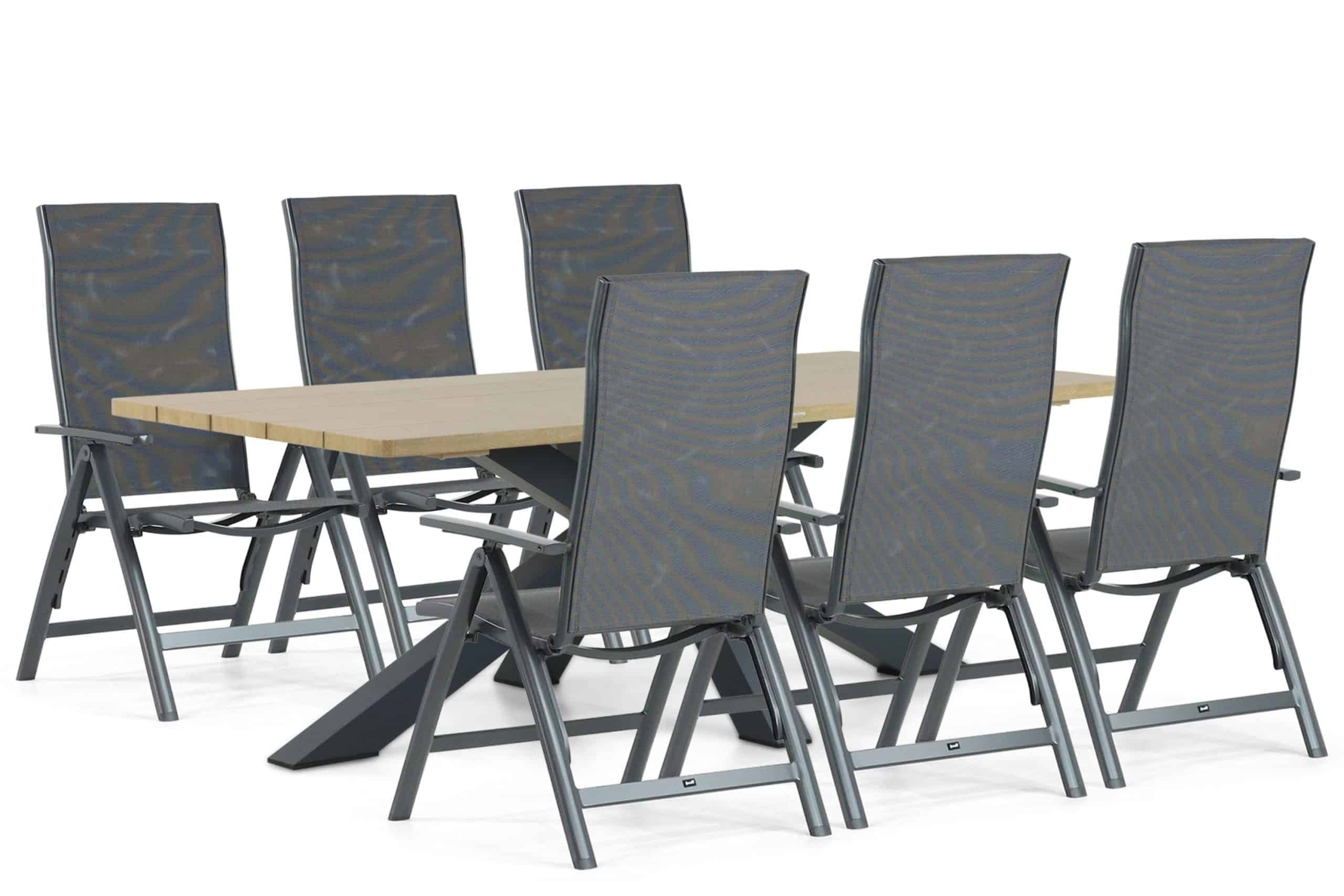 Hartman Sitges/Azzurro 220 cm dining tuinset 7-delig