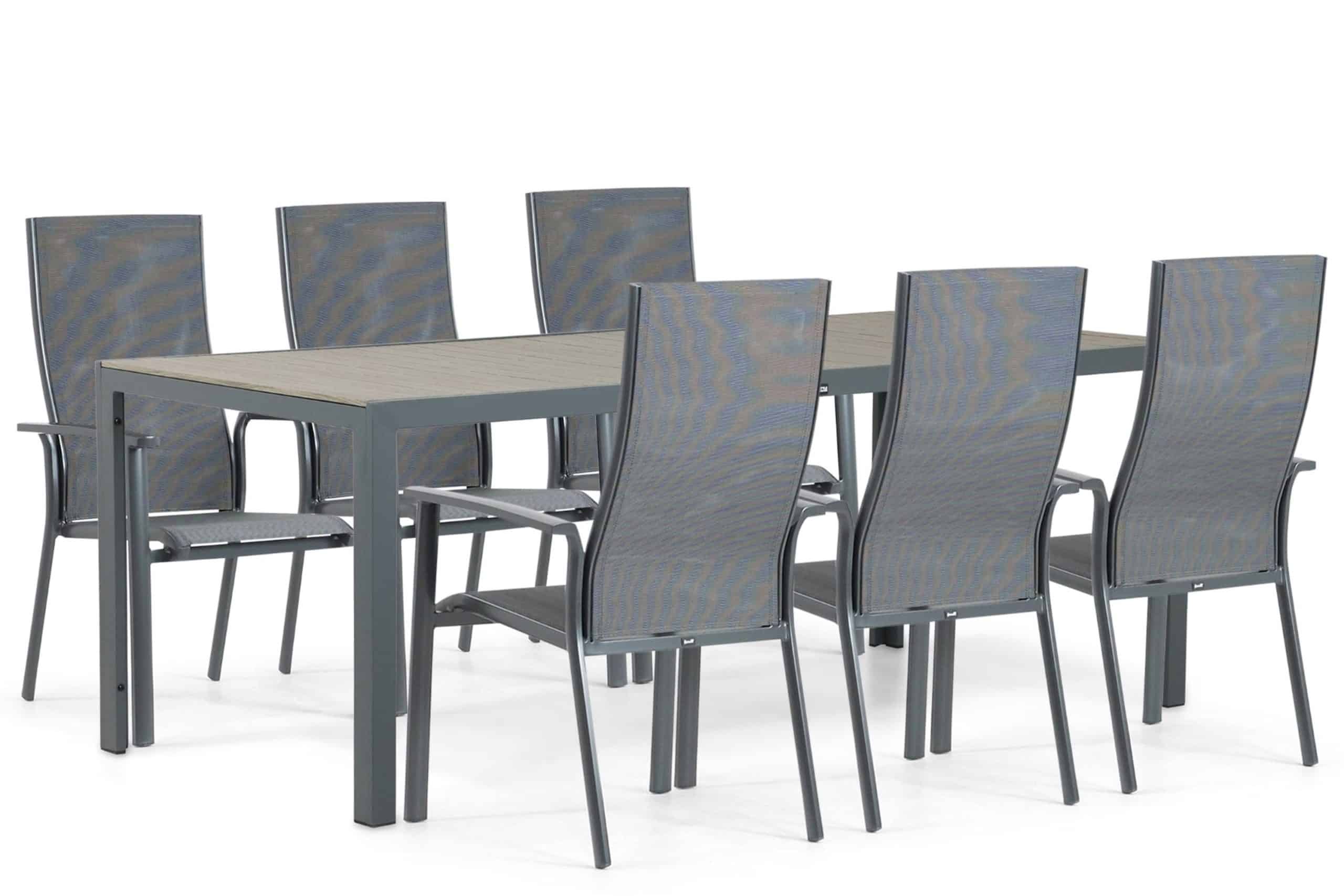 Hartman Sitges/Solare 200 cm dining tuinset 5-delig