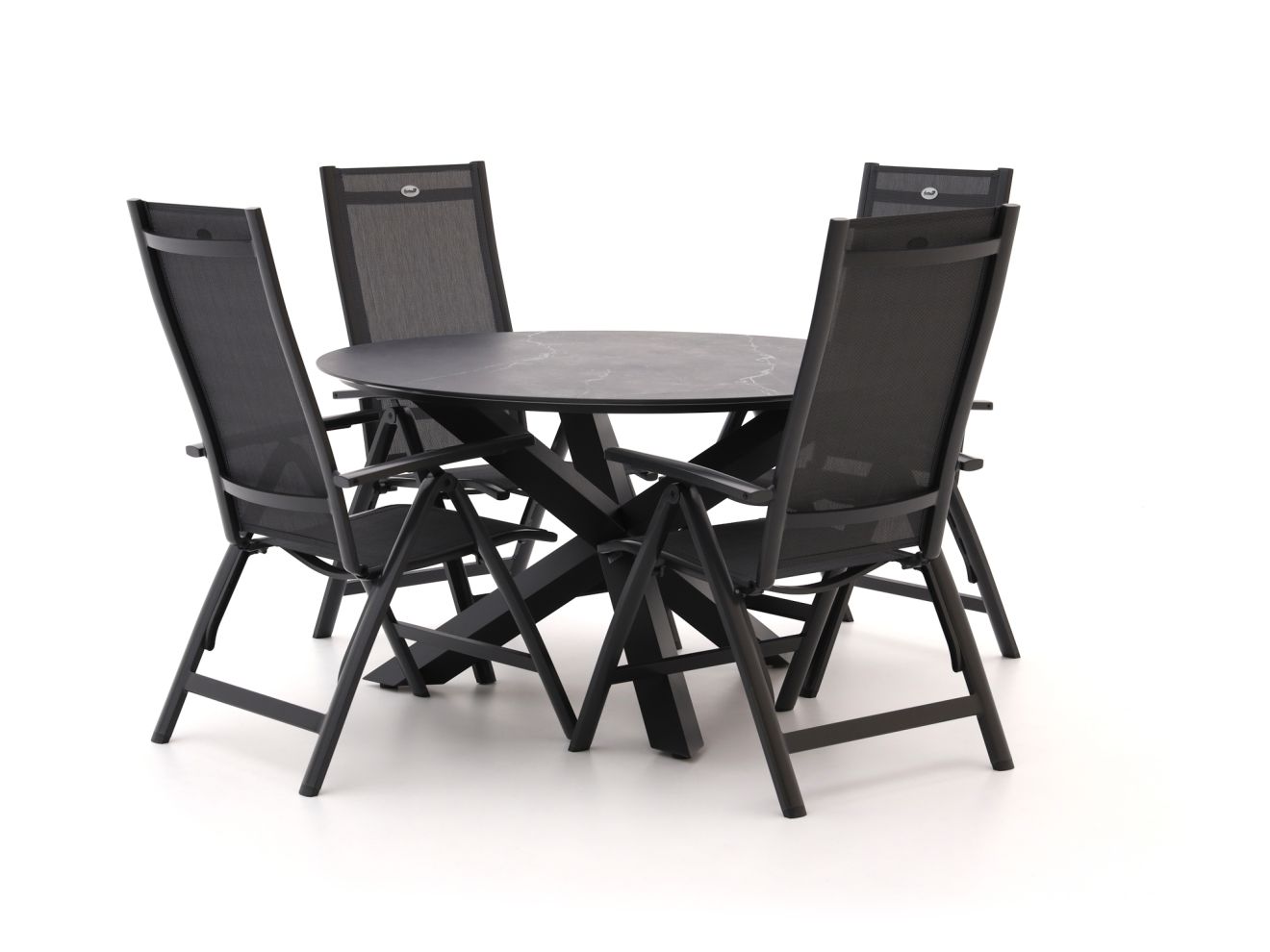 Hartman Troy/Lodola ø 130cm dining tuinset 5-delig verstelbaar - Laagste prijsgarantie!