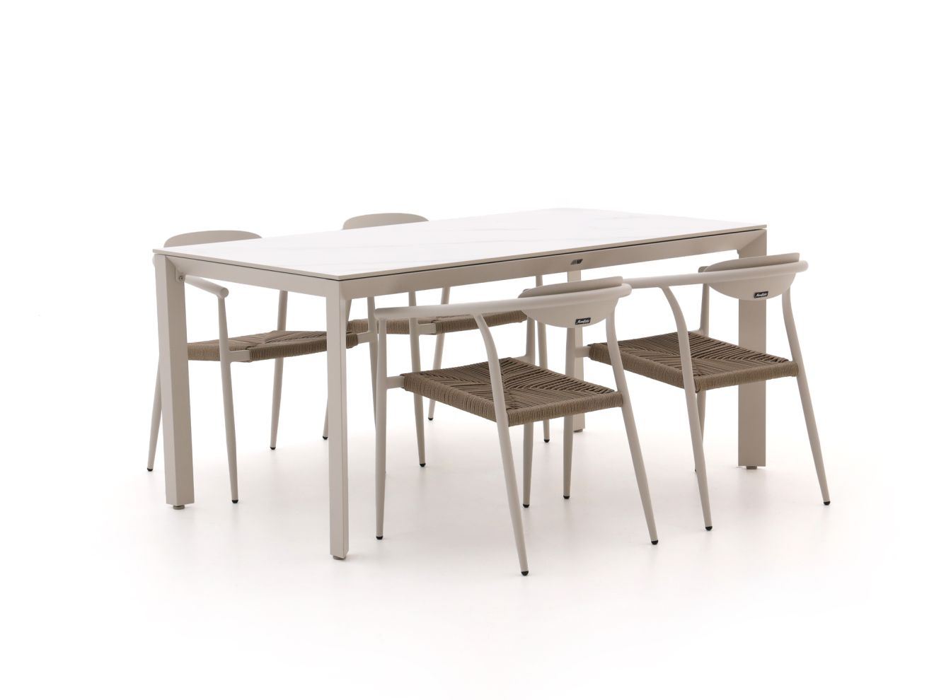 Manifesto Cavone/Sestino 160cm dining tuinset 5-delig stapelbaar - Laagste prijsgarantie!