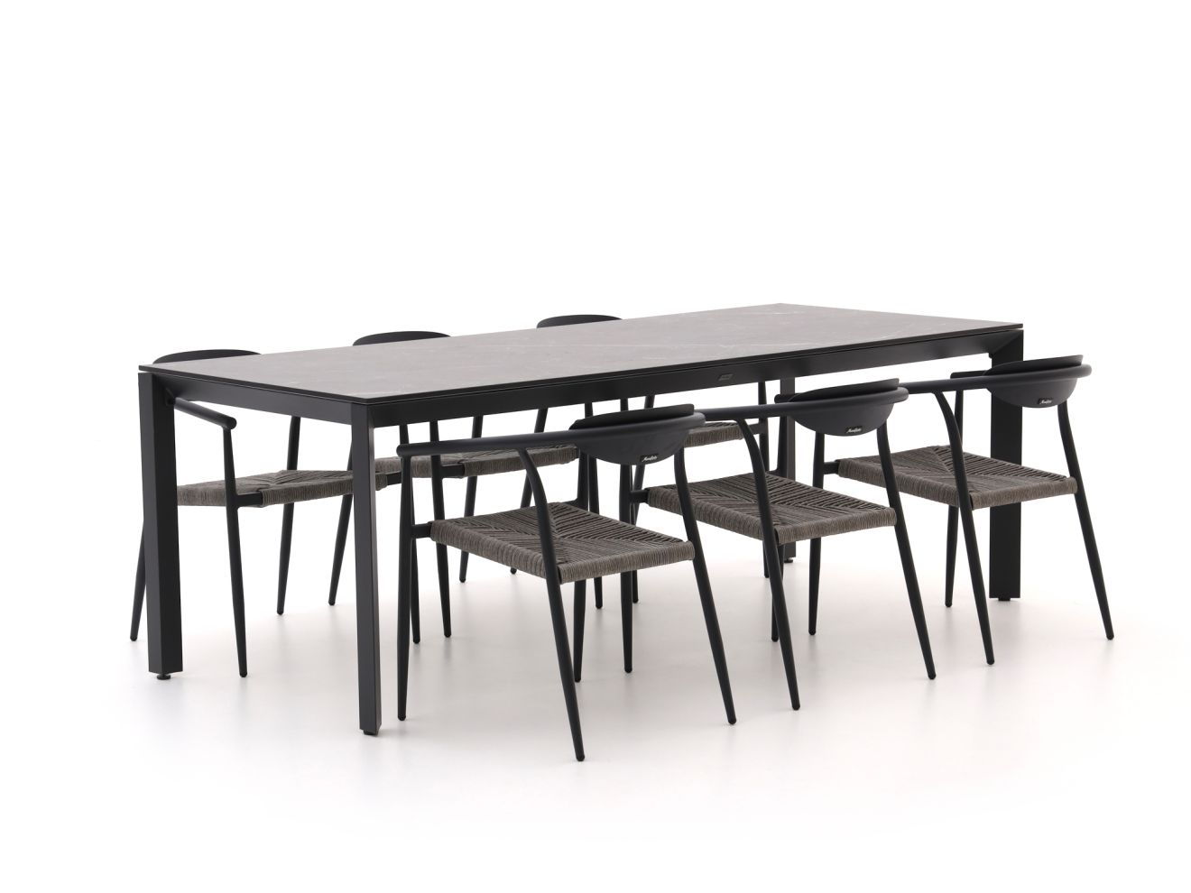 Manifesto Cavone/Sestino 220cm dining tuinset 7-delig stapelbaar - Laagste prijsgarantie!