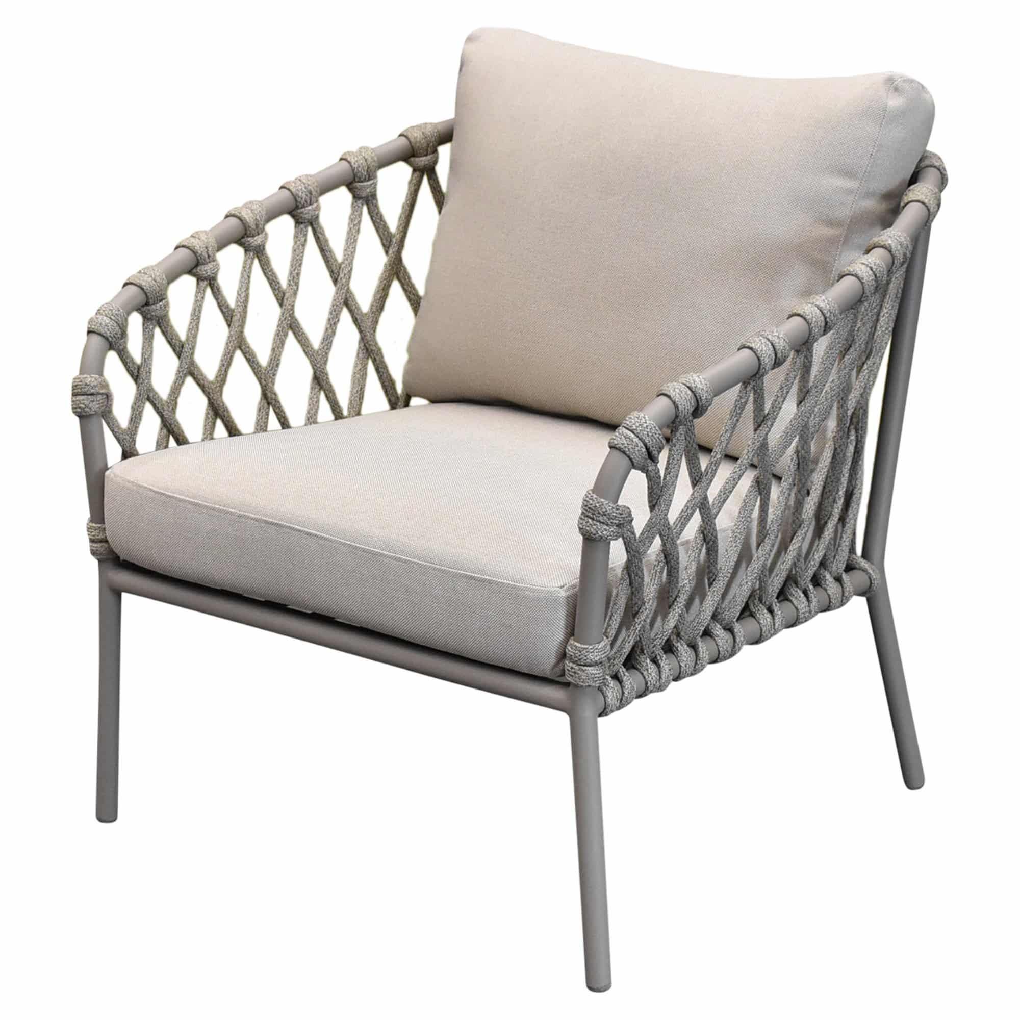 Monte Rosa lounge tuinstoel naturel bruin rope