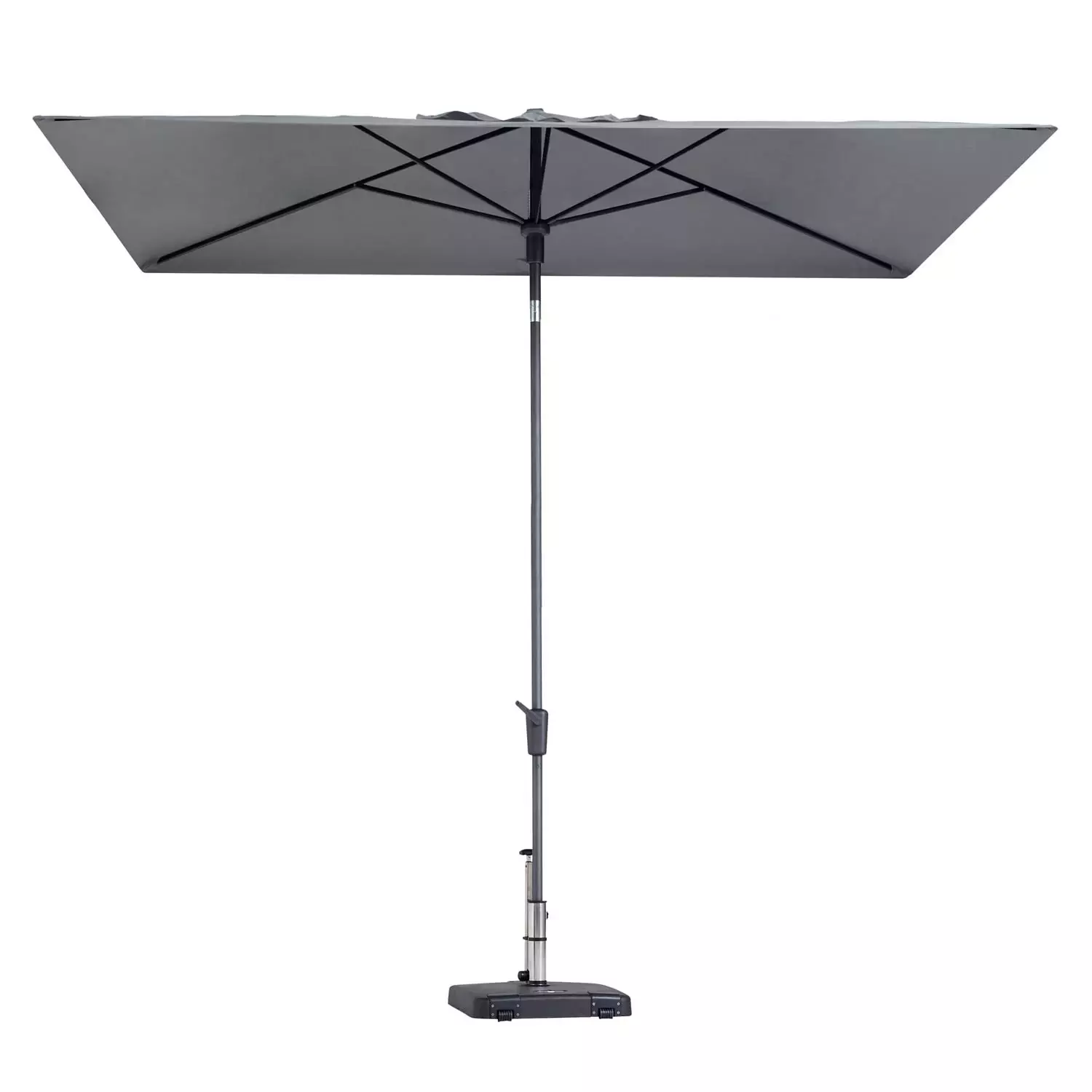 Parasol Mikros Luxe Rechthoek 200x300cm - Lichtgrijs