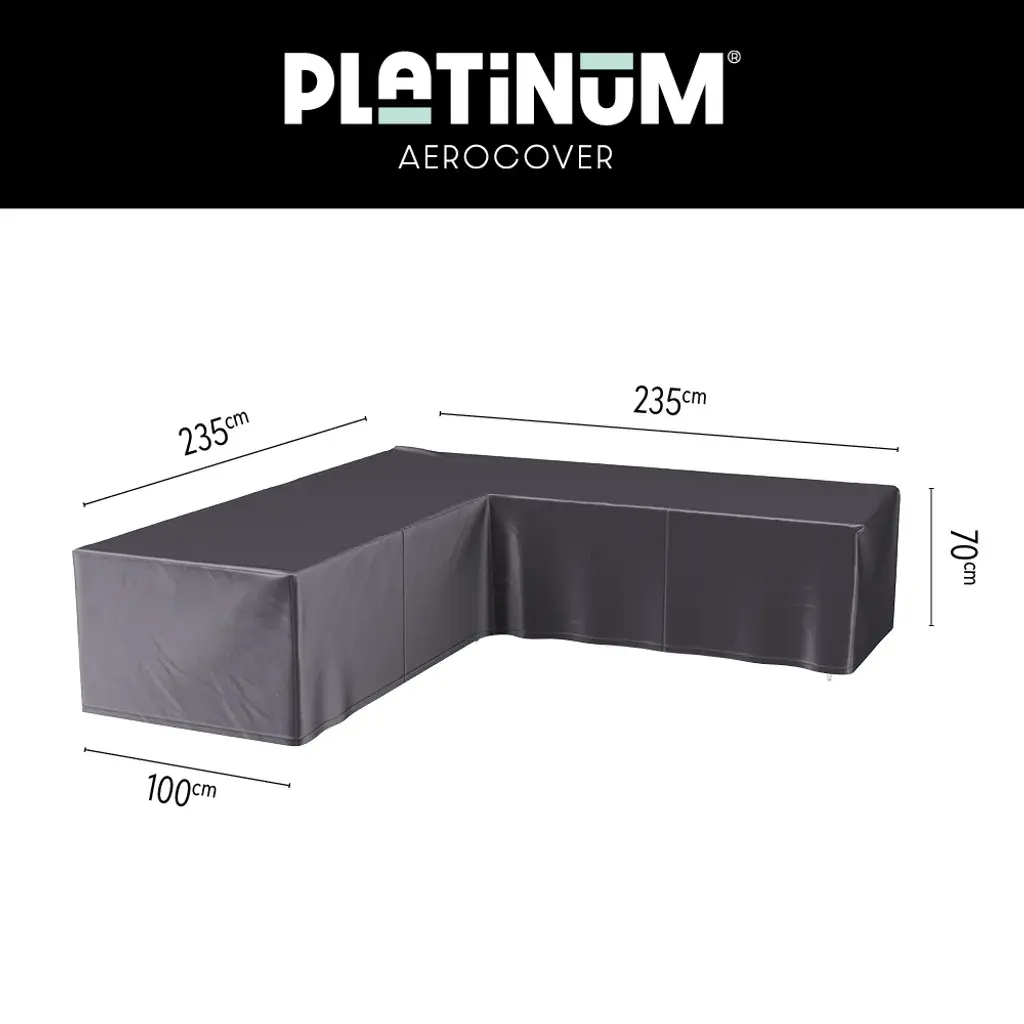 Platinum AeroCover Hoek LoungeBank hoes 235x235x100xH70cm