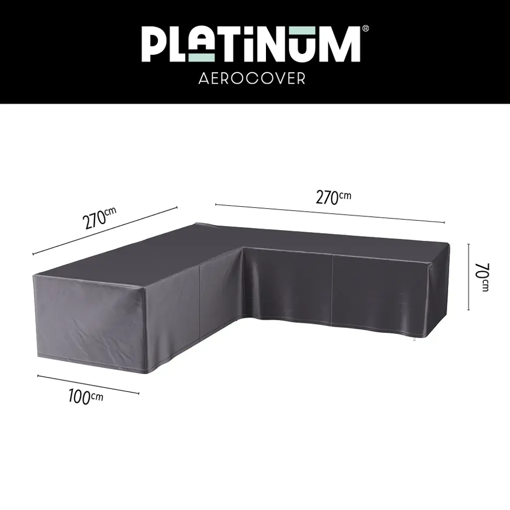 Platinum AeroCover Hoek LoungeBank hoes 270x270x100xH70cm
