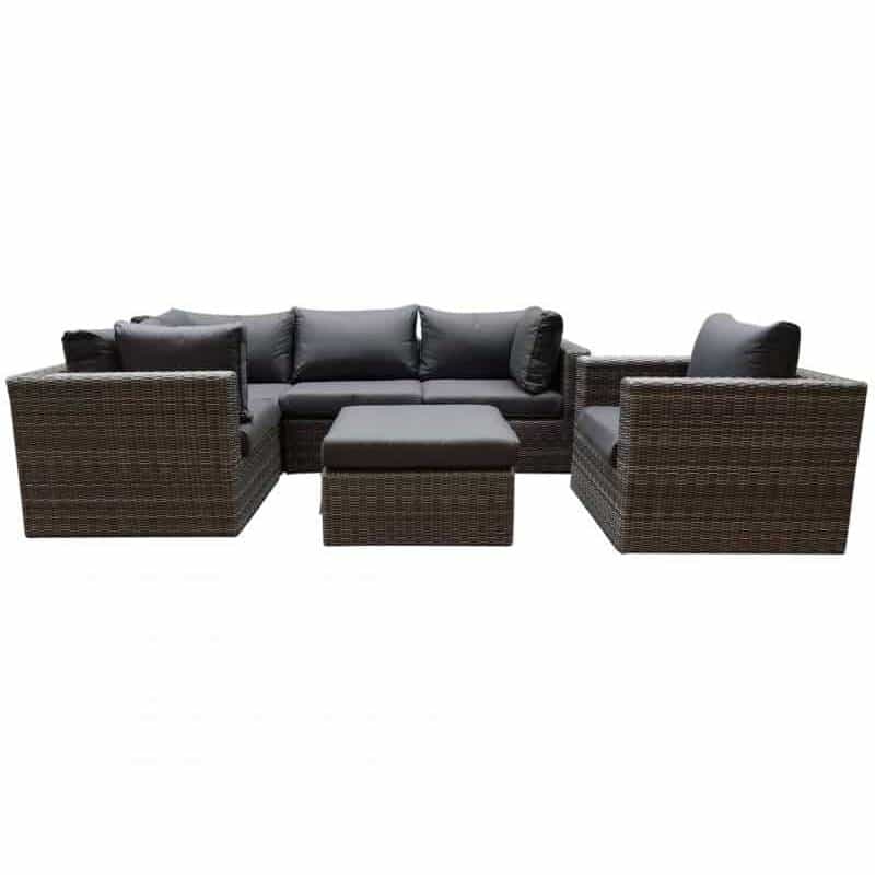Rio hoek loungeset 6-delig antraciet