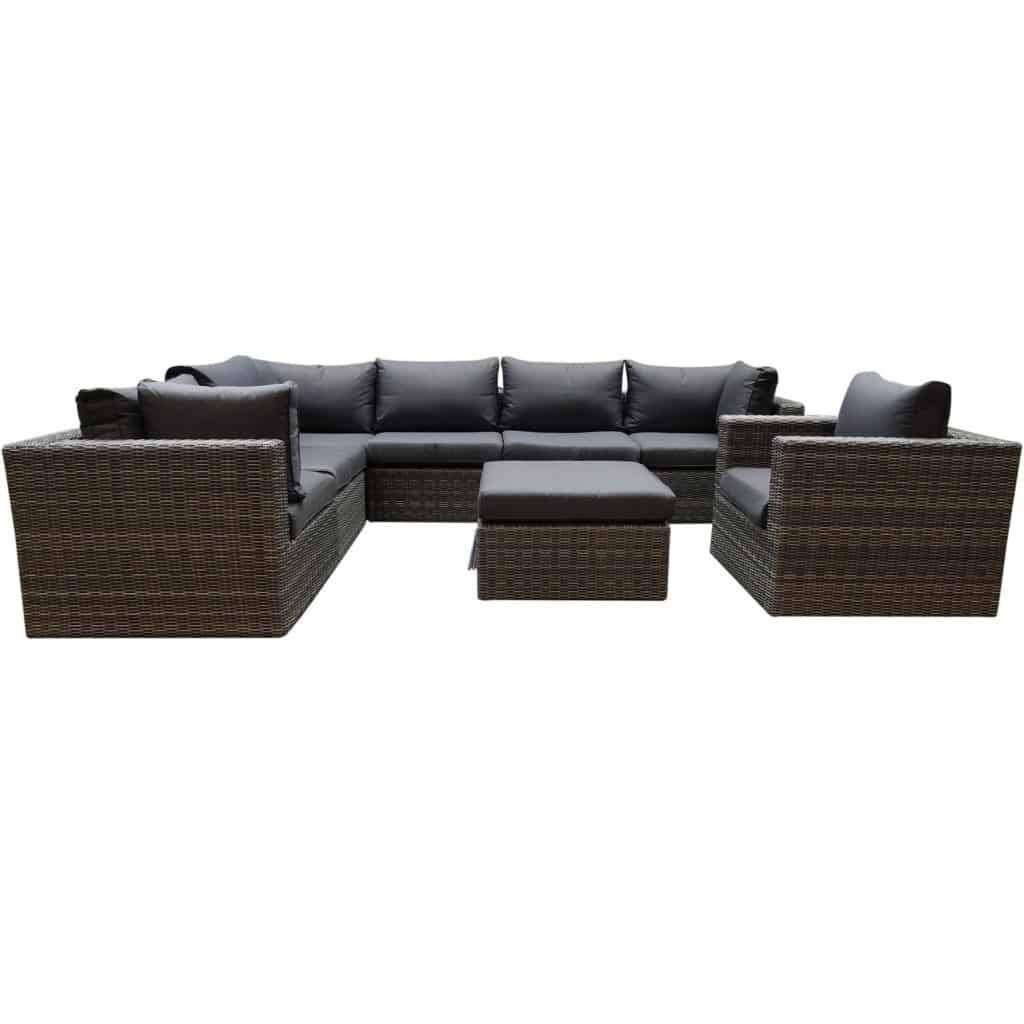 Rio hoek loungeset 8-delig antraciet