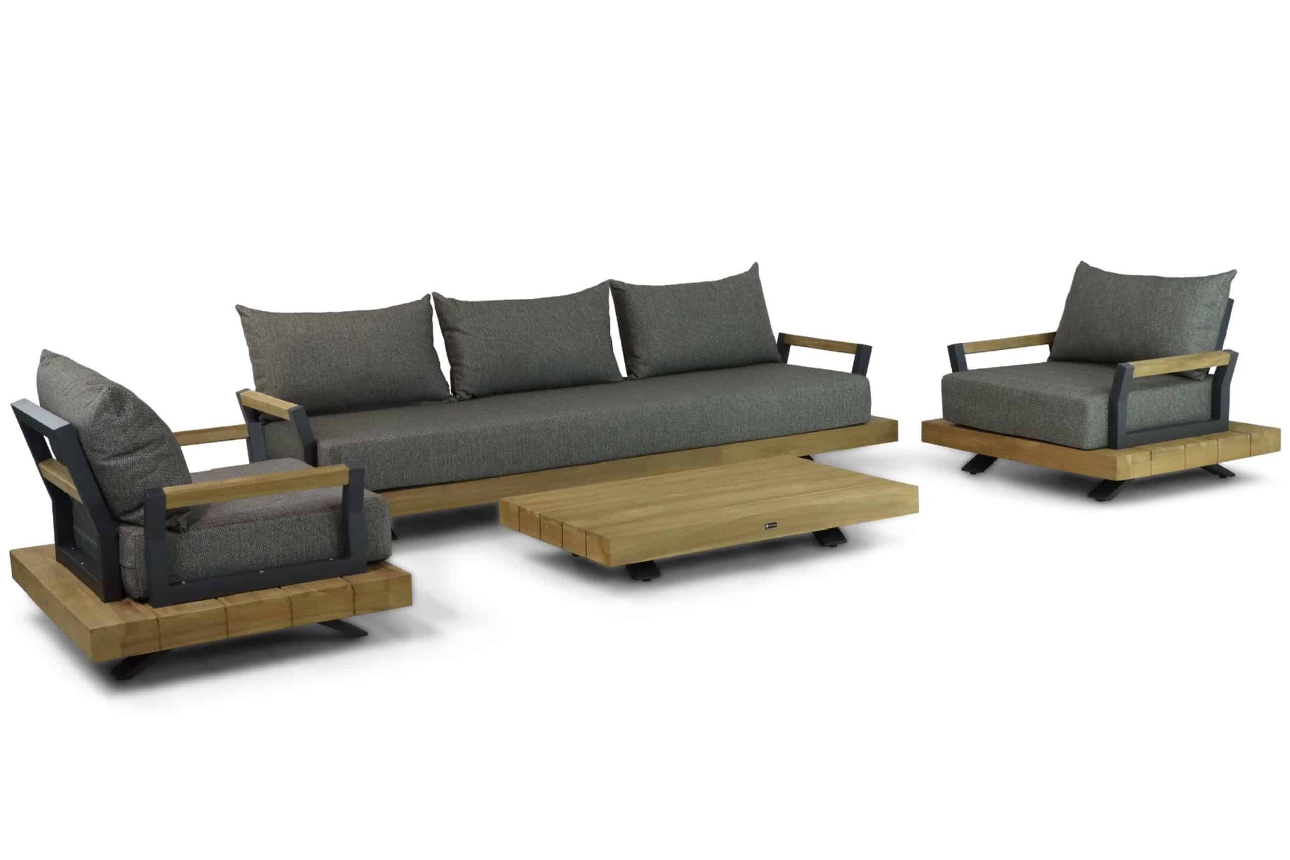 Santika Supreme/Supralux 130 cm stoel-bank loungeset 4-delig