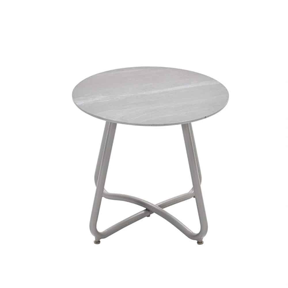 Vento Bijzettafel Taupe dia. 45xH41 cm - Garden impressions