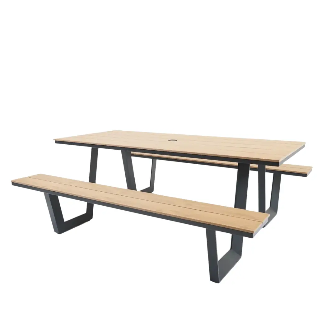 Vita Massa rechthoekige picknicktafel - zwart (pre-order)