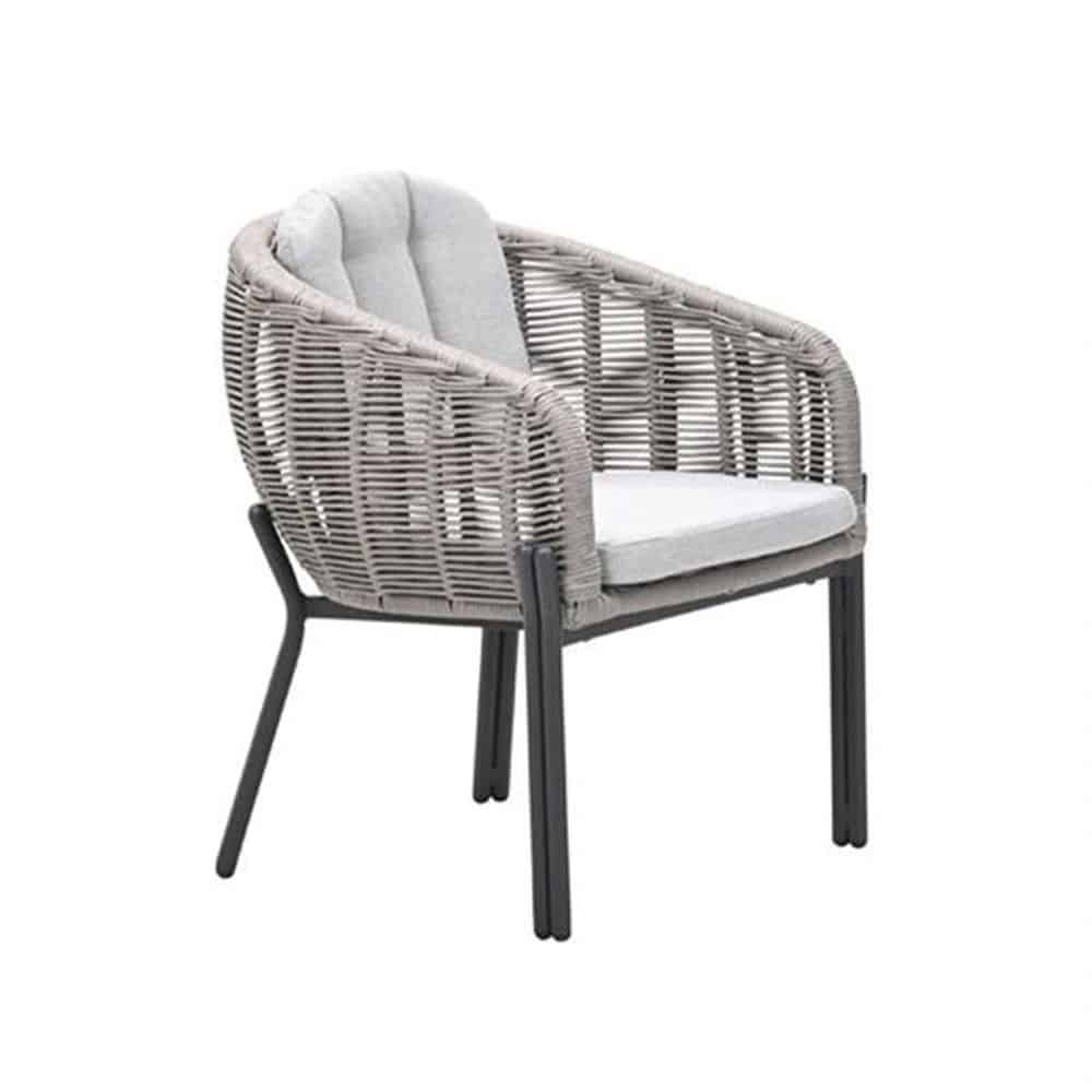 Zaragosa Dining Tuinstoel Carbon Black/Valley Sand - Garden impressions