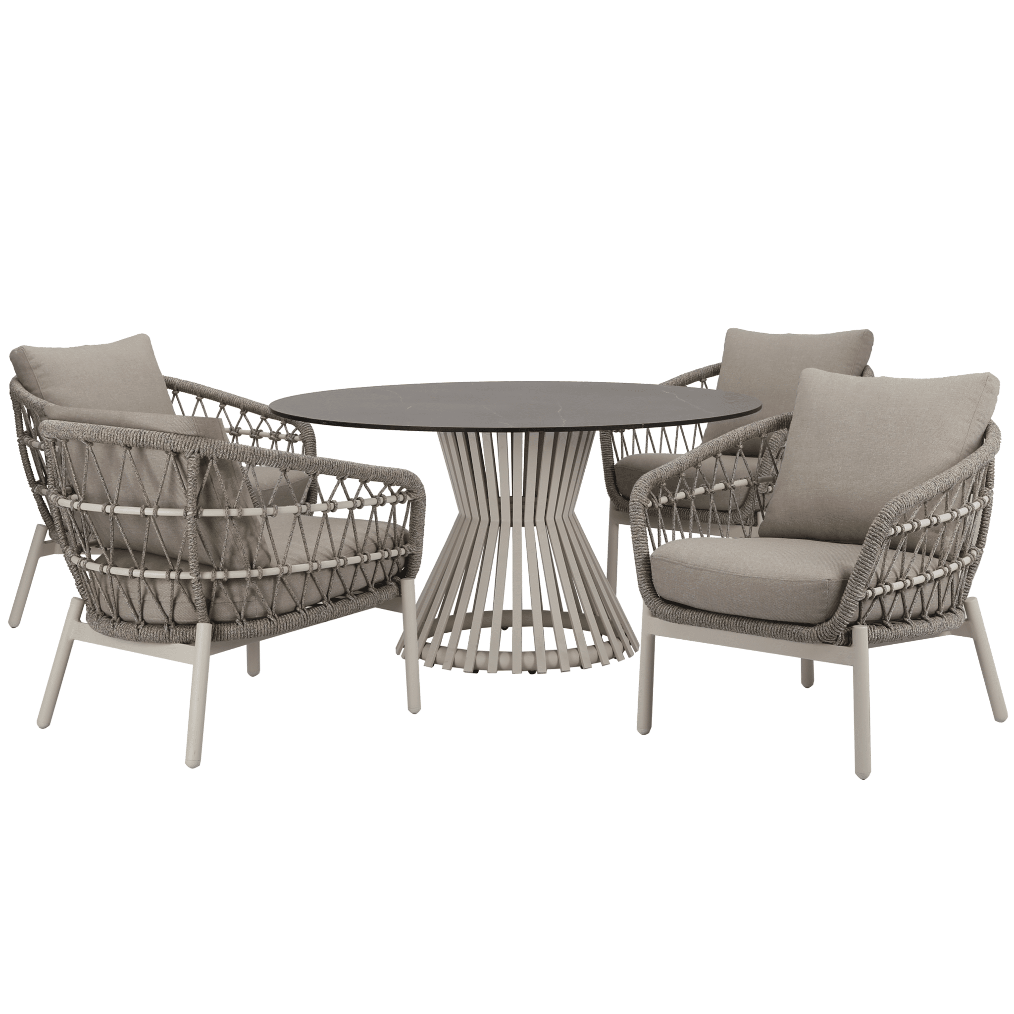 Arezzo Pasadena low dining tuinset 140xH69 cm 5 delig sand