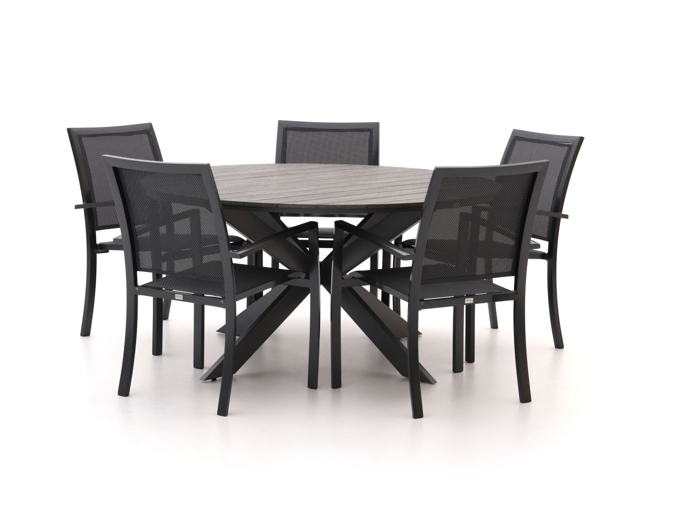 Bellagio Anzio/Fidenza ø149cm dining tuinset 6-delig stapelbaar - Laagste prijsgarantie!