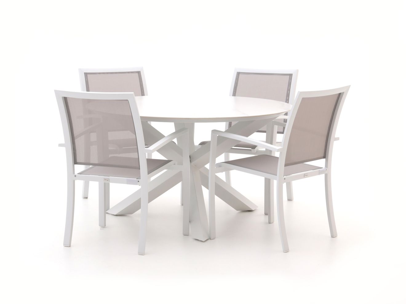 Bellagio Anzio/Lodola ø130cm dining tuinset 5-delig stapelbaar - Laagste prijsgarantie!