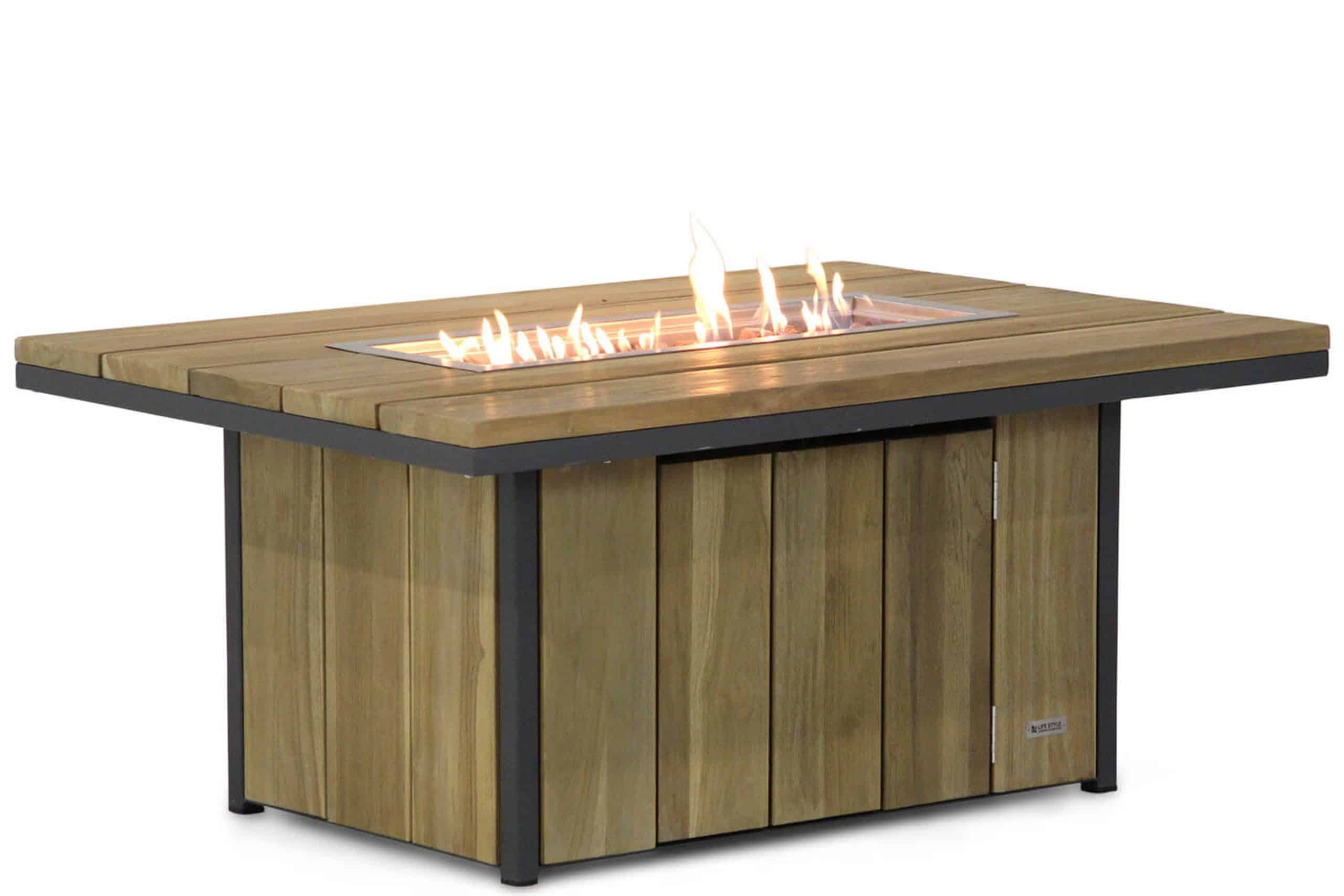 Lifestyle Seaside lounge vuurtafel 120 x 80 cm antraciet