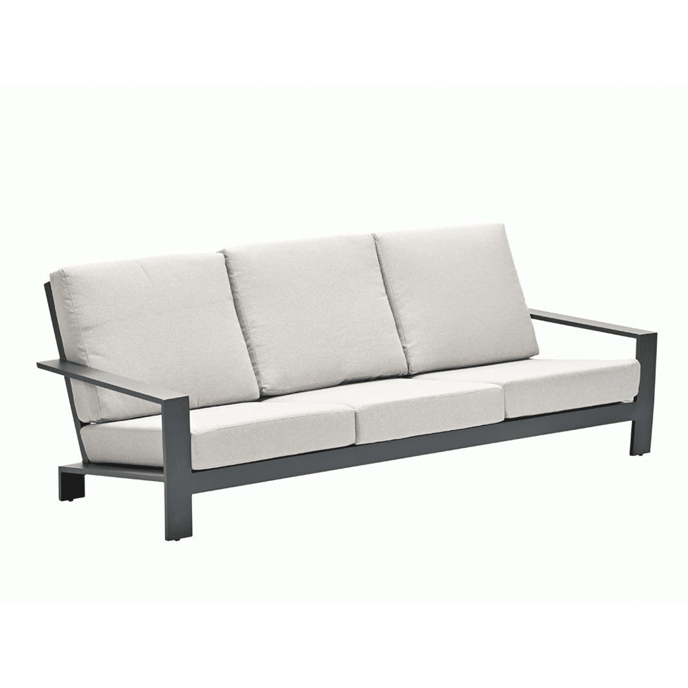 Lincoln 3-zits Loungebank Carbon Black - Garden impressions