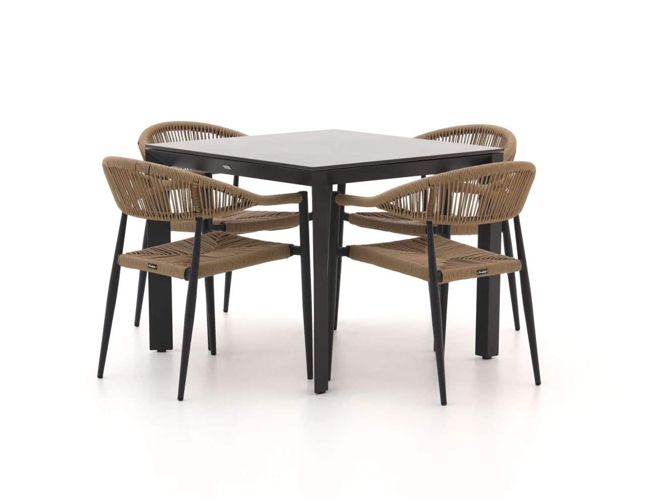 Manifesto Belpasso/Sestino 90cm dining tuinset 5-delig stapelbaar - Laagste prijsgarantie!