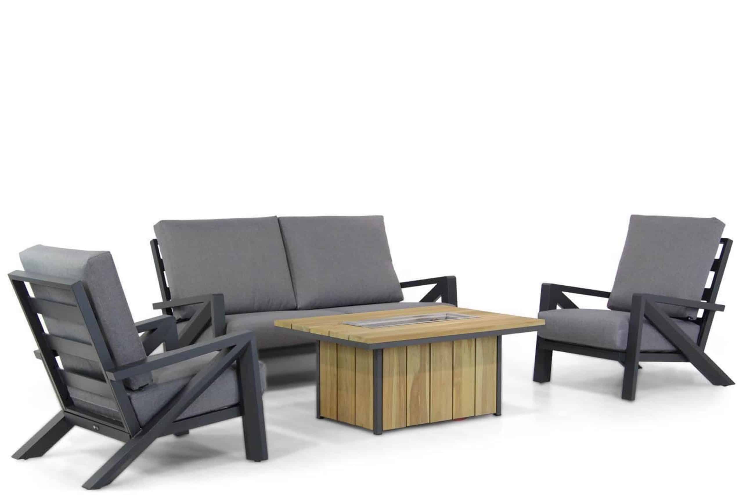 Santika Cinta/Seaside 120 cm stoel-bank loungeset 4-delig