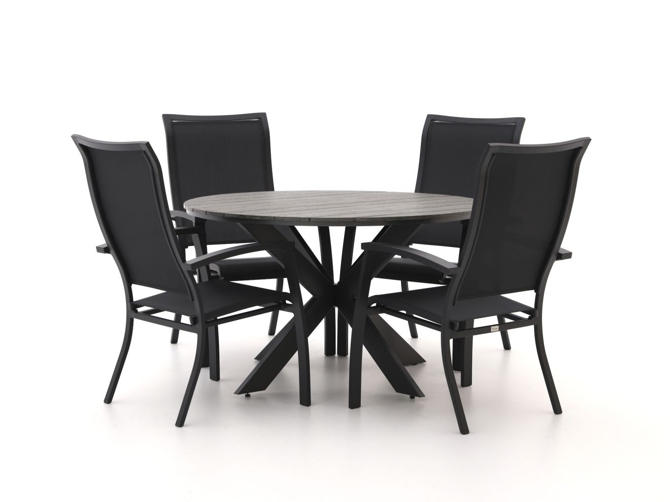 Bellagio Lugo/Fidenza ø 126cm dining tuinset 5-delig stapelbaar - Laagste prijsgarantie!