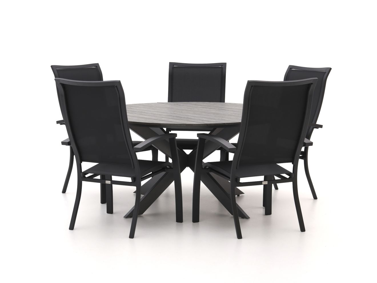 Bellagio Lugo/Fidenza ø 149cm dining tuinset 6-delig stapelbaar - Laagste prijsgarantie!