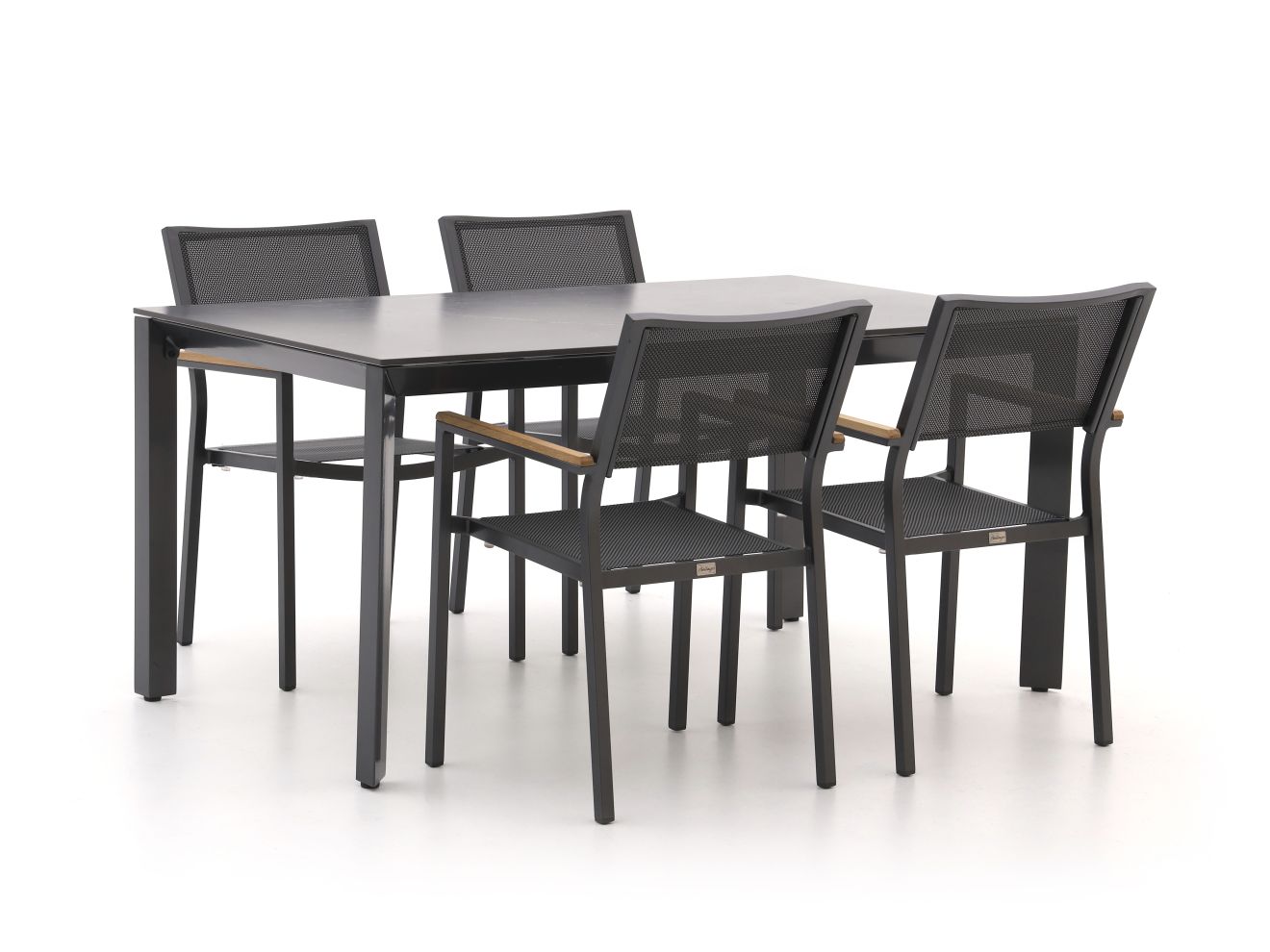 Bellagio Roma/Sestino 160cm dining tuinset 5-delig stapelbaar - Laagste prijsgarantie!