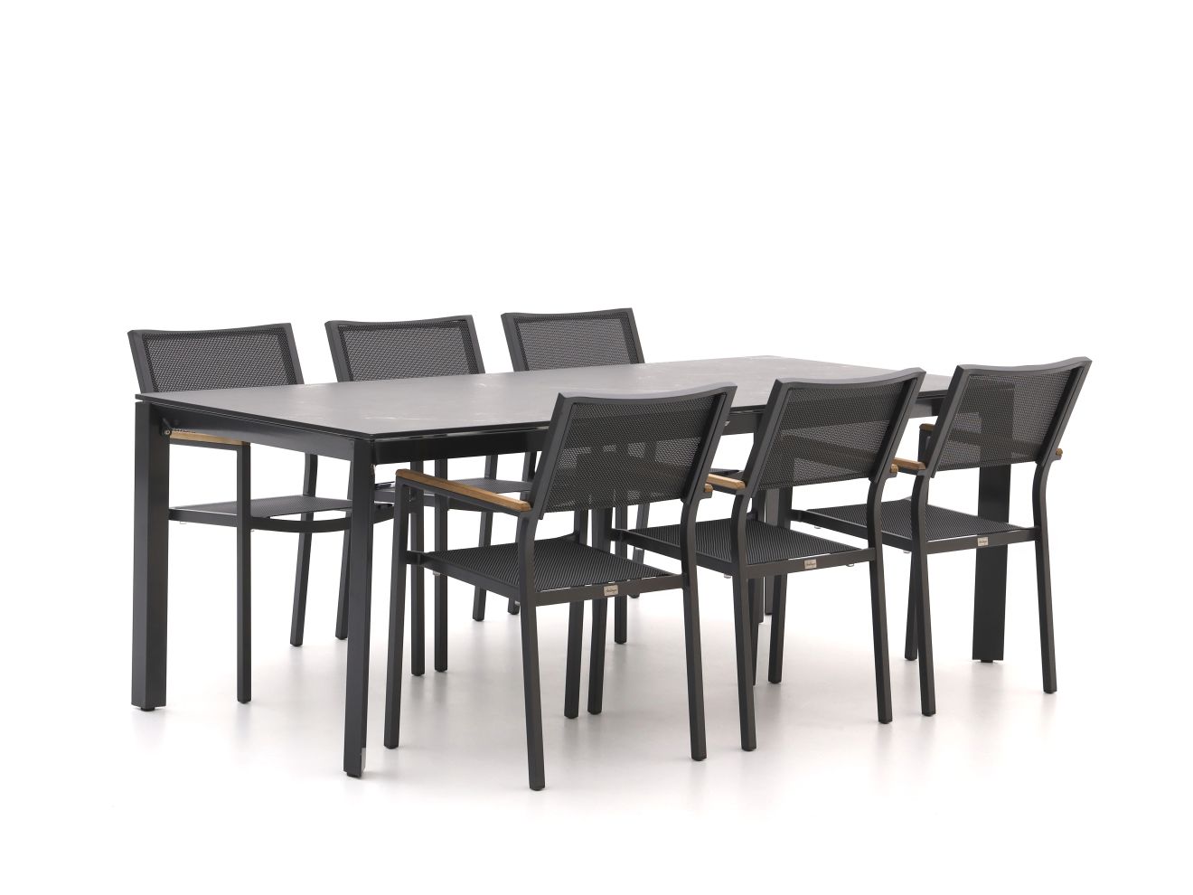 Bellagio Roma/Sestino 220cm dining tuinset 7-delig stapelbaar - Laagste prijsgarantie!