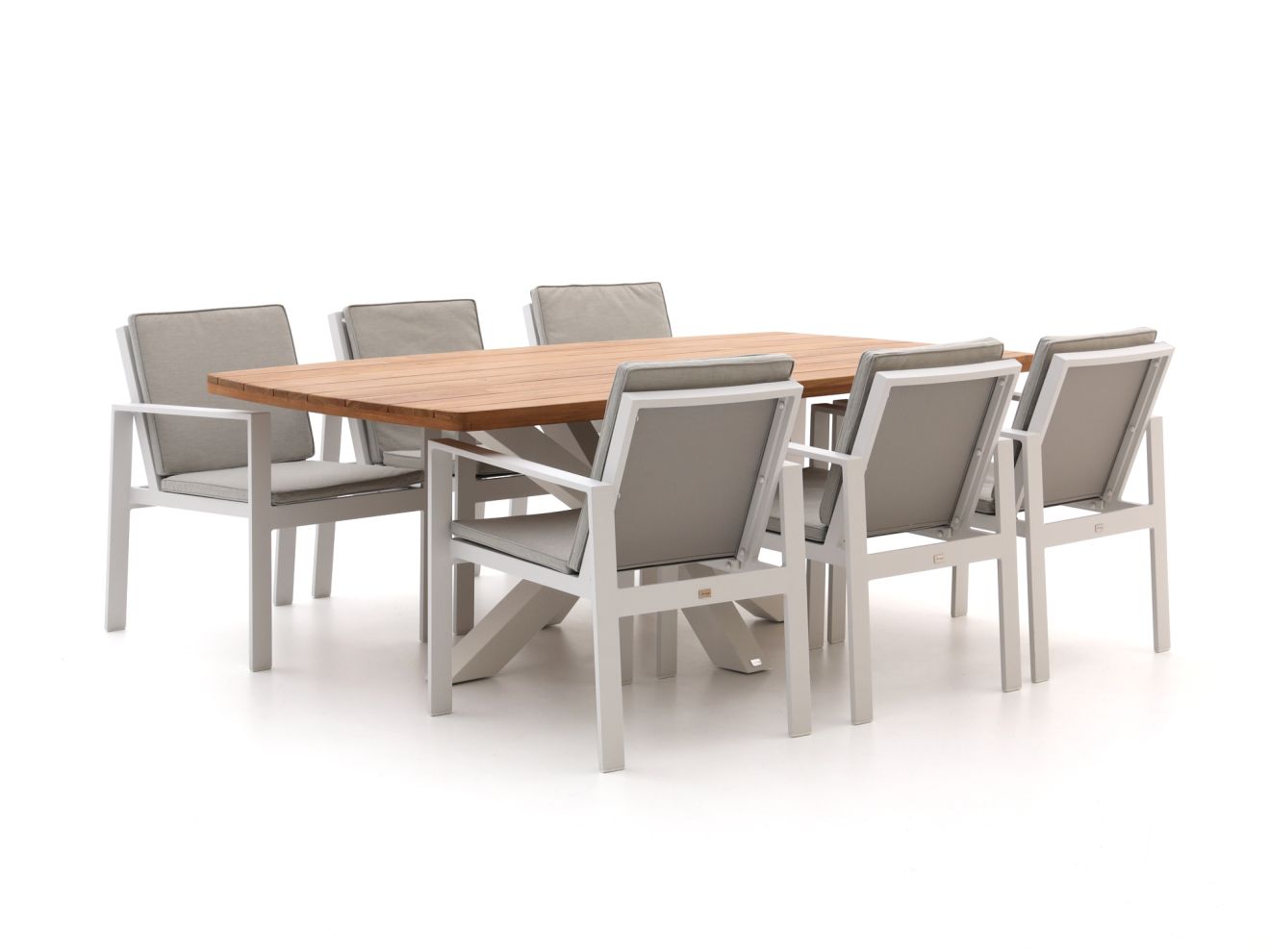 Bellagio Vezzano/Induno Deens ovaal 220cm dining tuinset 7-delig - Laagste prijsgarantie!