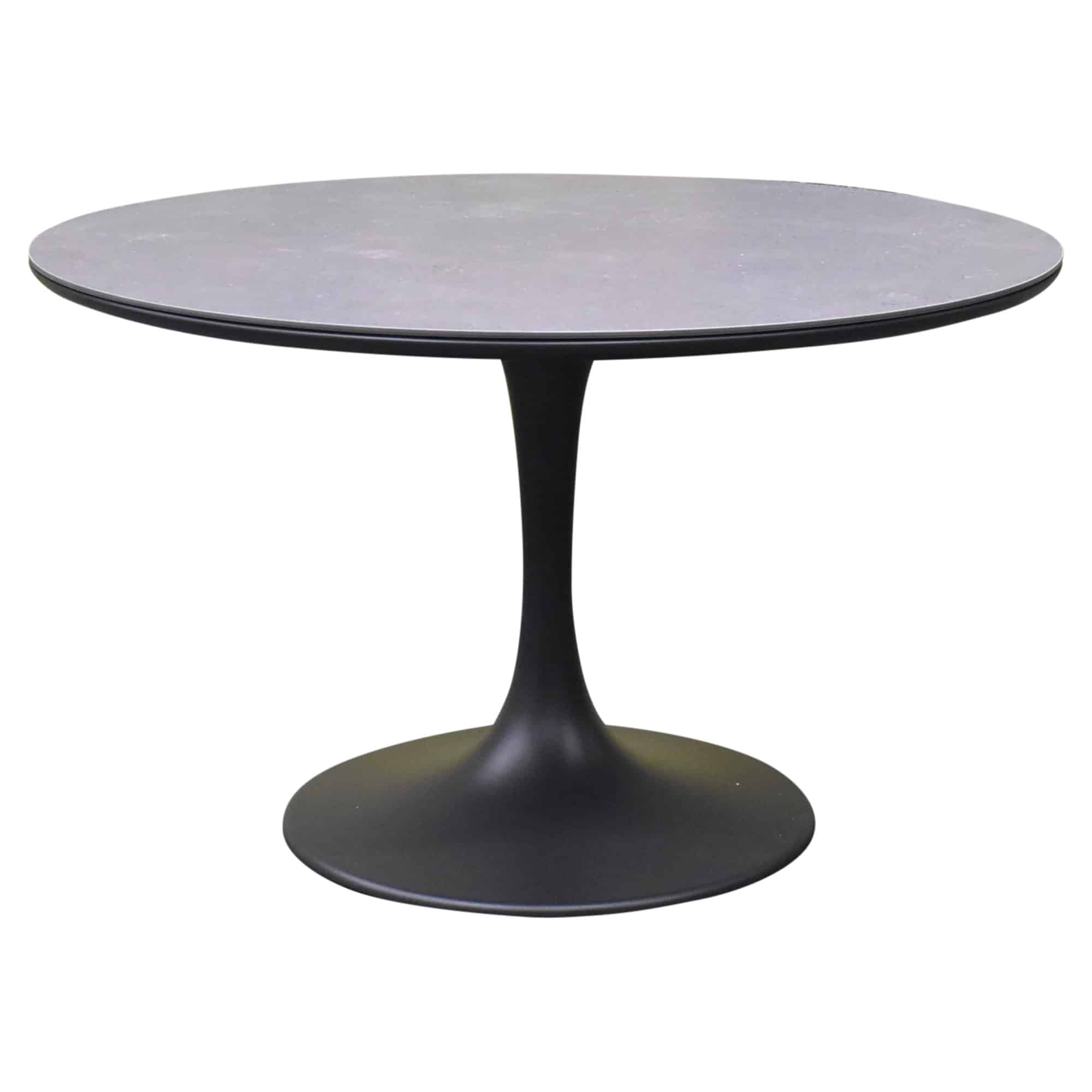 Flair dining tuintafel rond 120 cm antraciet keramiek