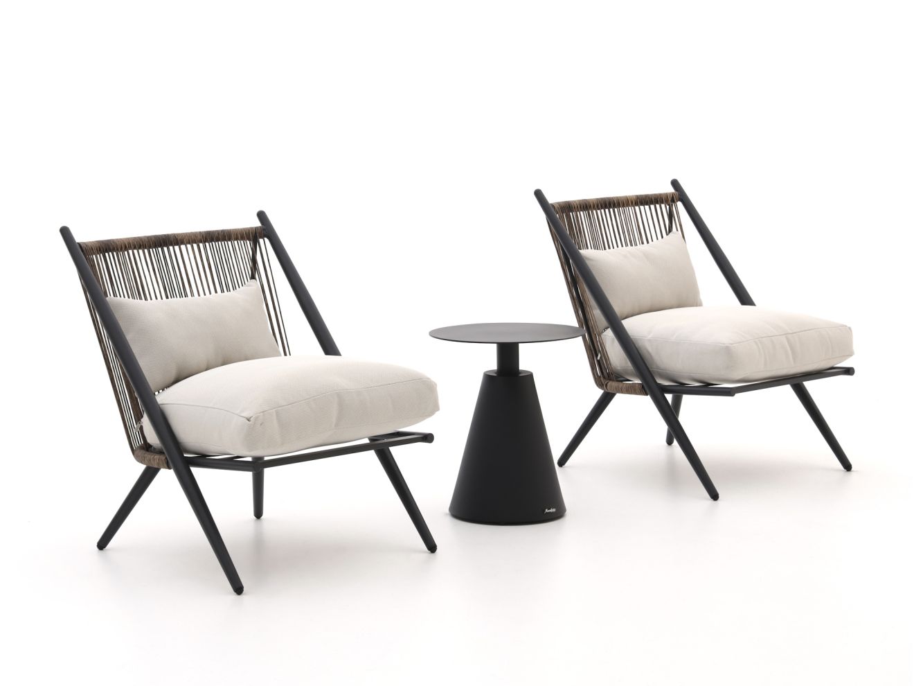 Intenso Brittoli/Tusa ø 42cm lounge balkonset 3-delig - Laagste prijsgarantie!