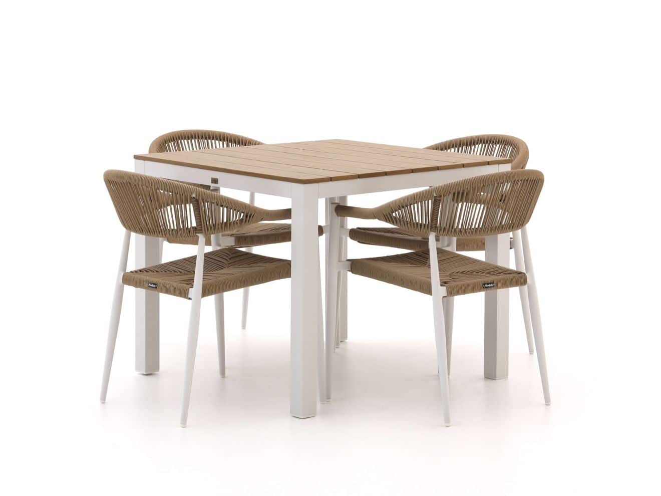 Manifesto Belpasso/Fidenza 90cm dining tuinset 5-delig stapelbaar - Laagste prijsgarantie!