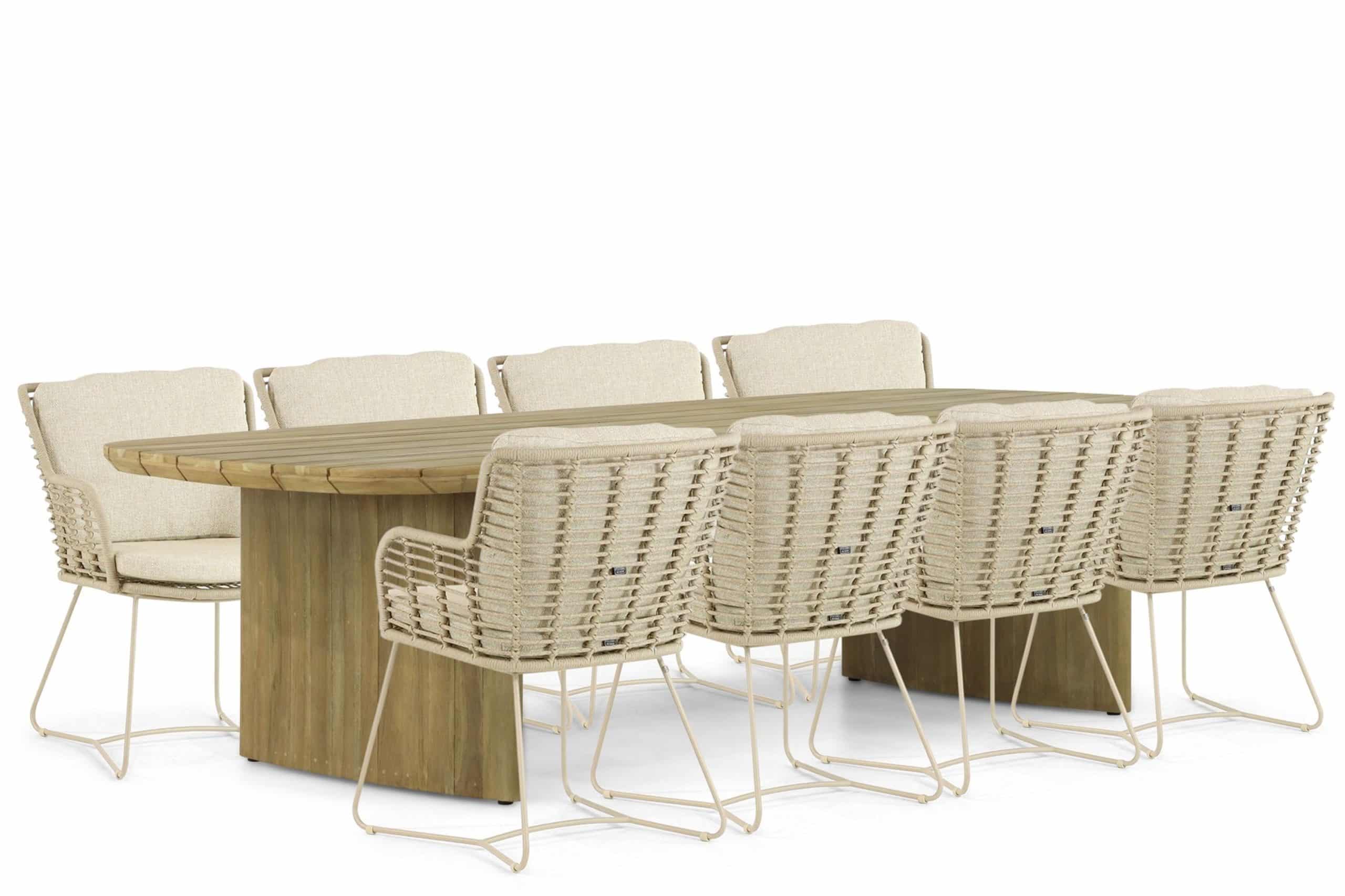 4 Seasons Outdoor Fabrice/Falcon 300 cm dining tuinset 9-delig