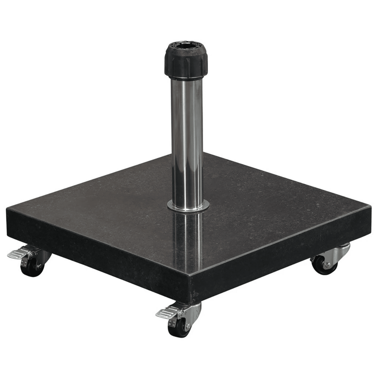 AVH parasolvoet 60 kg met 4 wielen donker zwart graniet