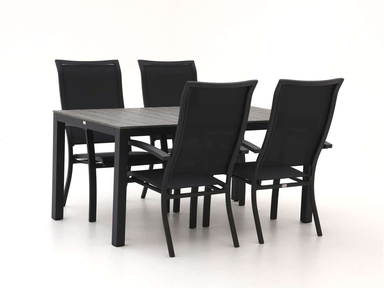 Bellagio Lugo/Fidenza 160cm dining tuinset 5-delig stapelbaar - Laagste prijsgarantie!