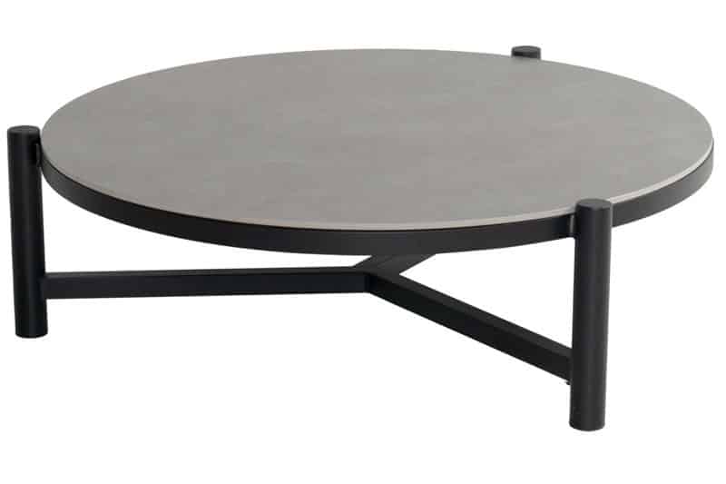Carson koffietafel zwart dia. 126xH 38 cm - Hartman