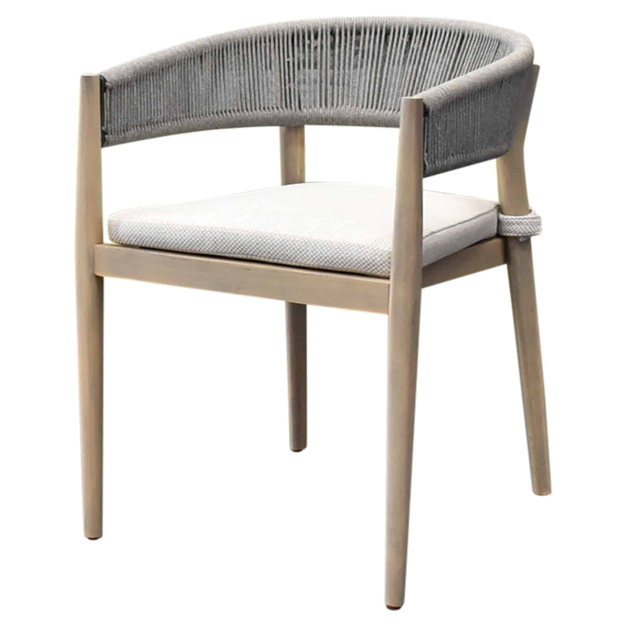 Cocoon dining tuinstoel rope light grey