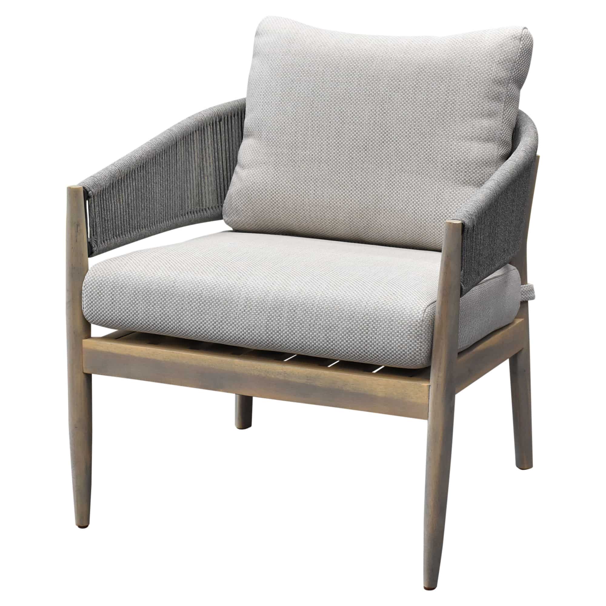 Cocoon lounge tuinstoel rope light grey