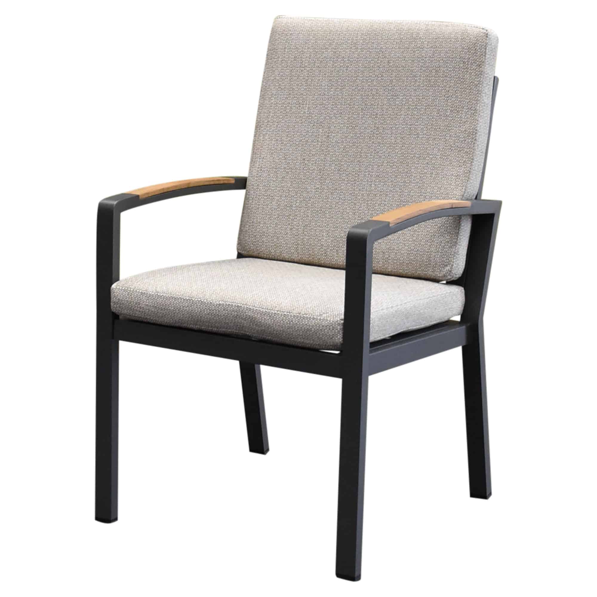 Costa Rica dining tuinstoel aluminium antraciet - soft grey