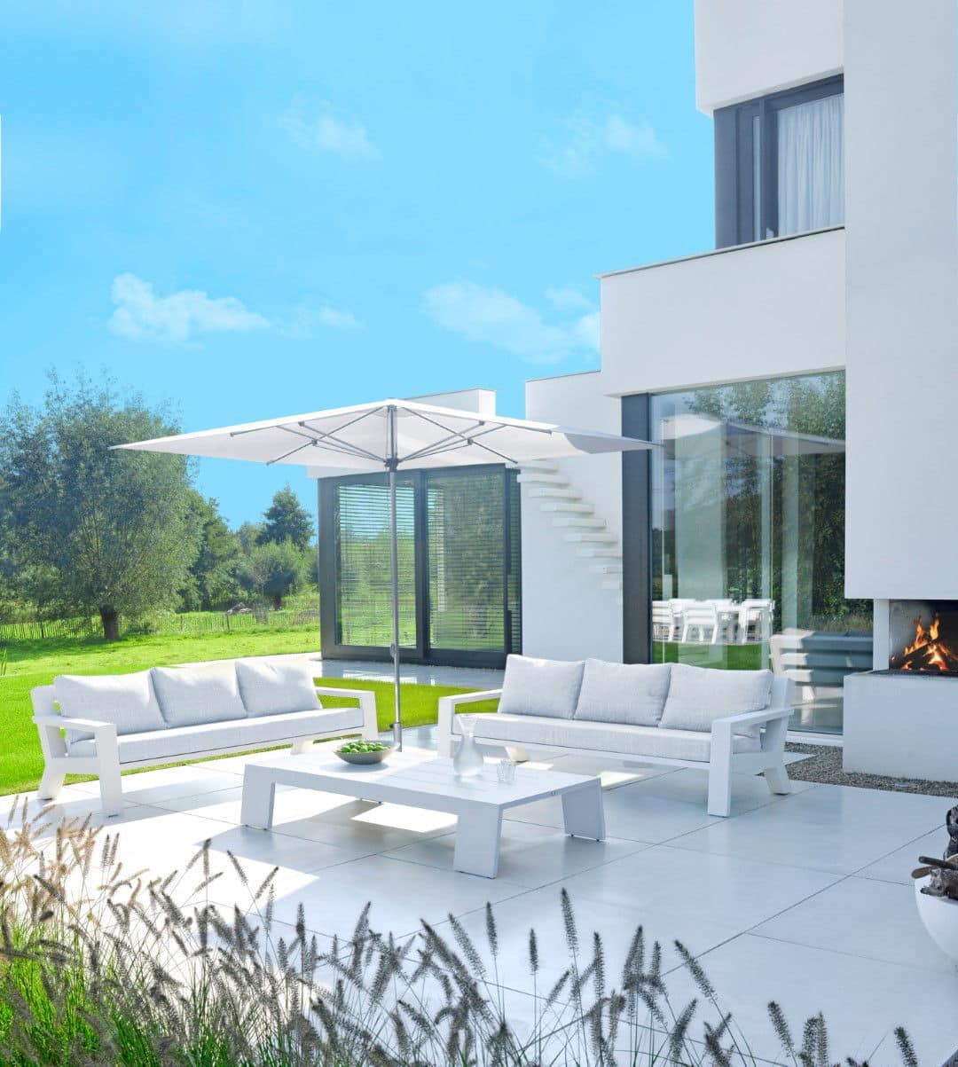 Detroit Geannodiseerd Alu 300x300 cm Wit - Borek