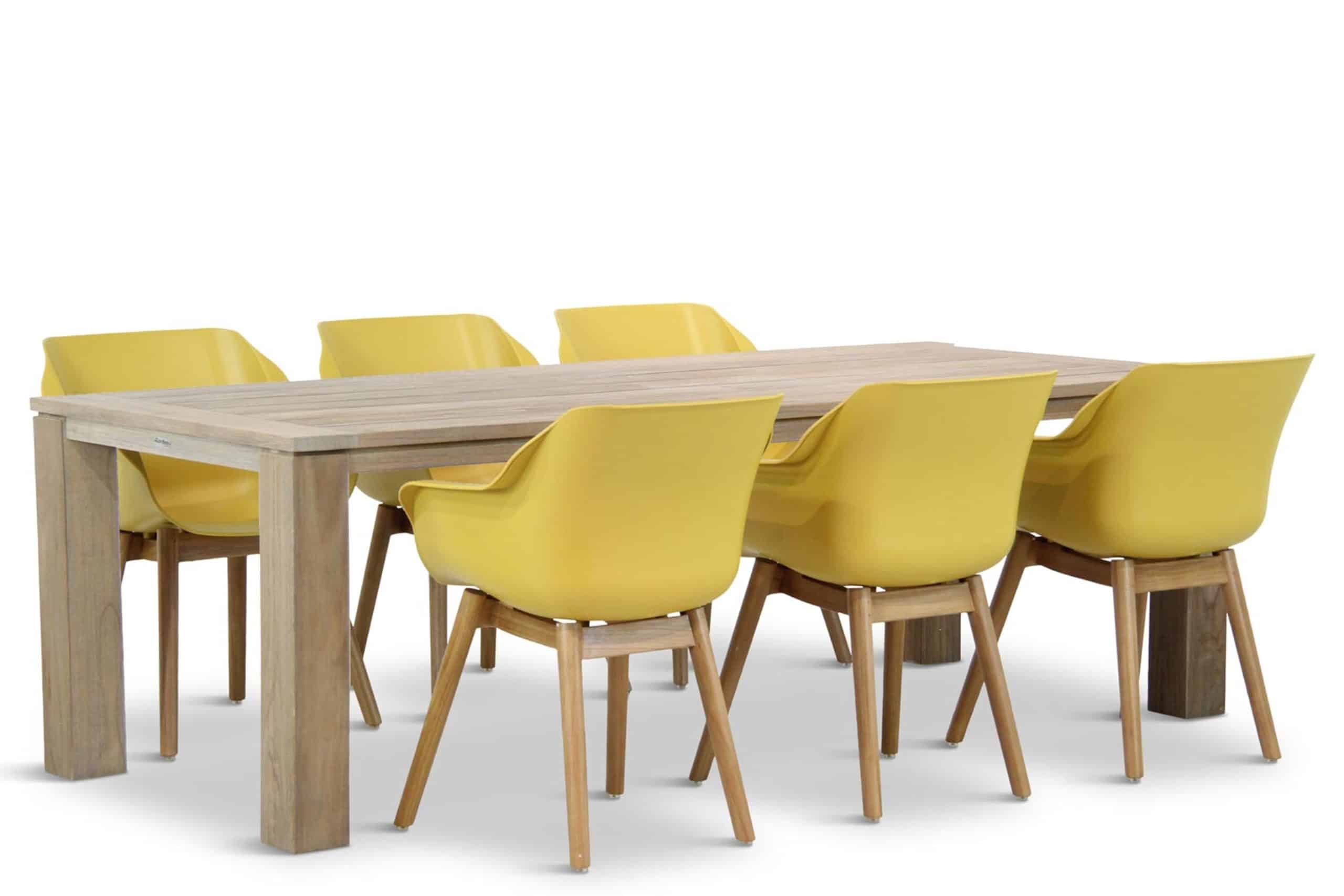 Hartman Sophie teak/Brighton 240 cm dining tuinset 7-delig