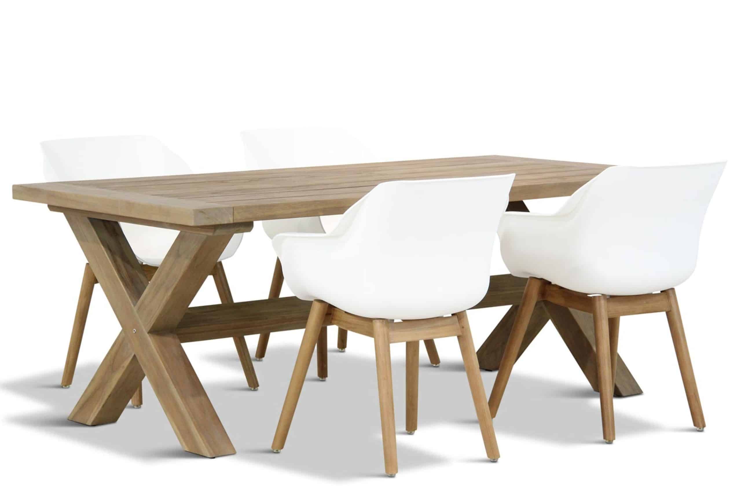 Hartman Sophie teak/Oregon 200 cm dining tuinset 5-delig