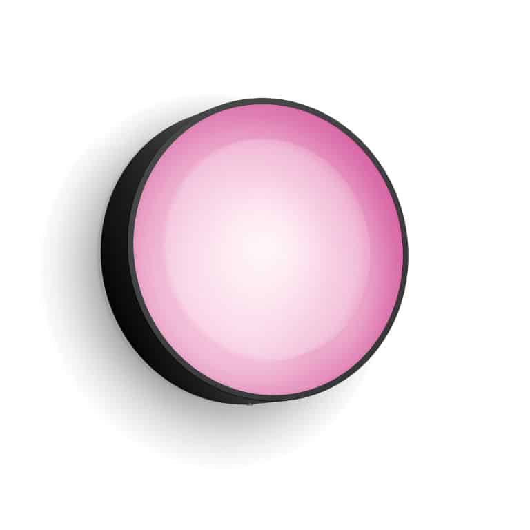 hue daylo muurlamp wit en gekleurd licht zwart philips